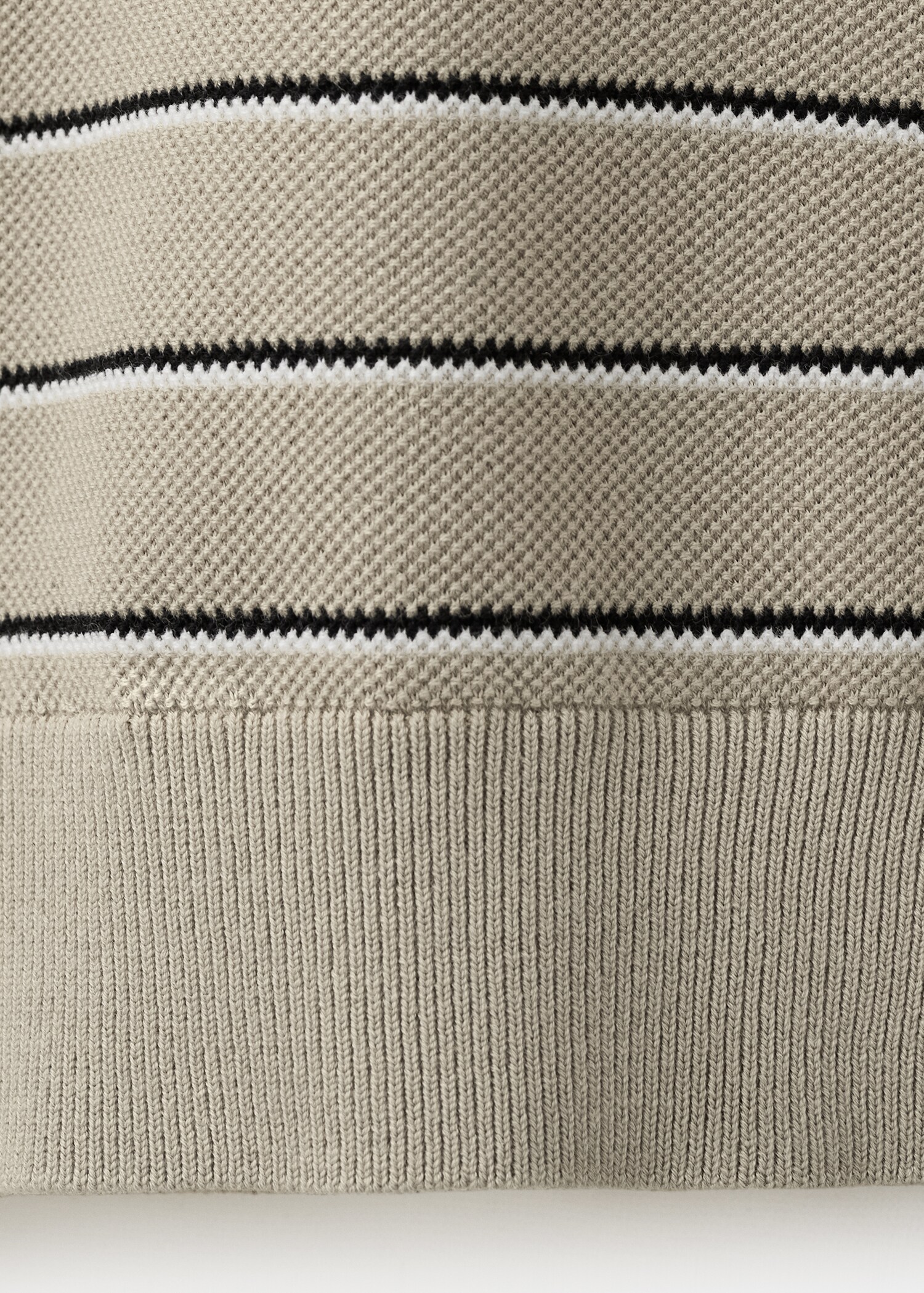 T-shirt coton maille rayures - Détail de l'article 0