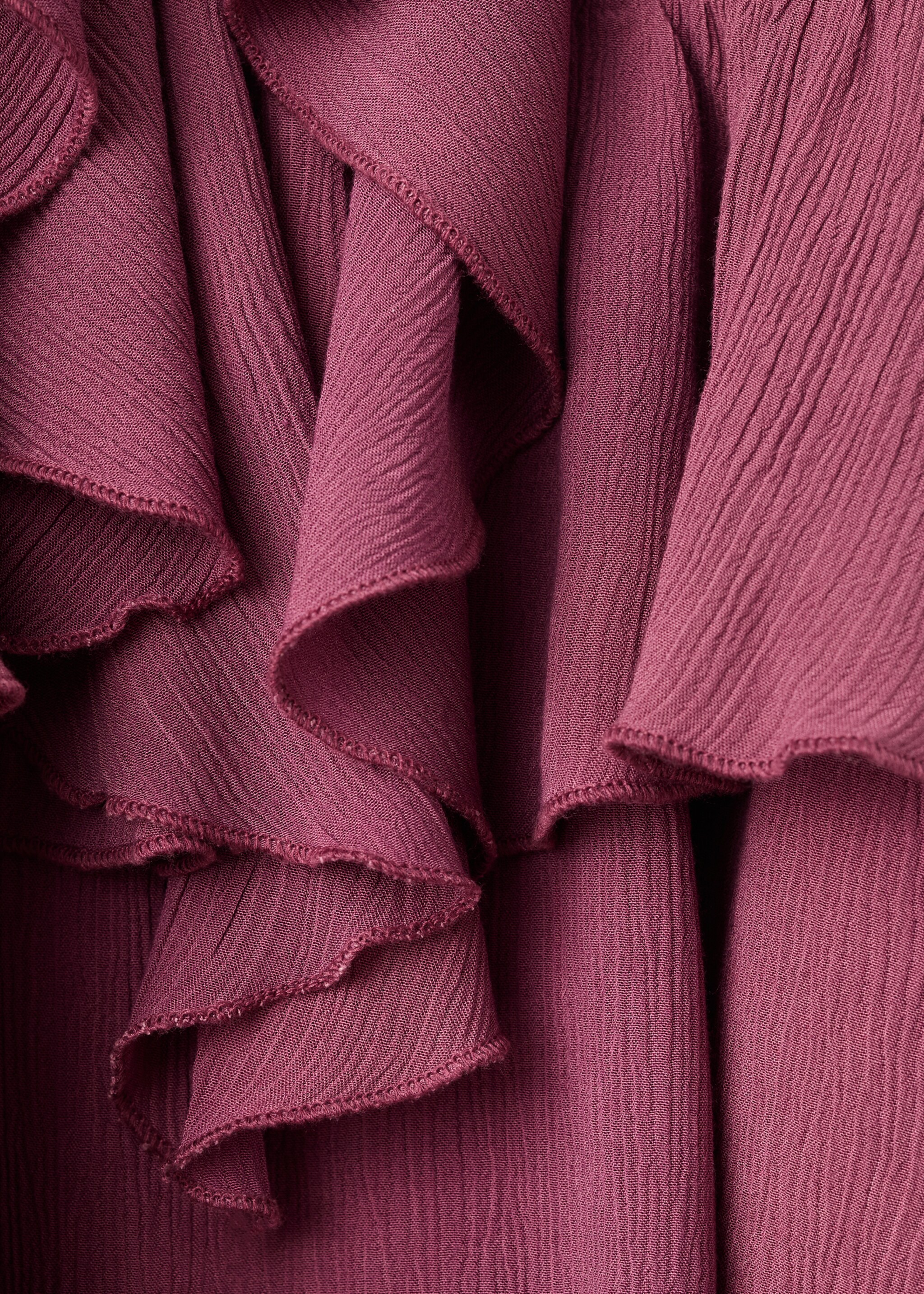 Halter neck ruffled top - Details of the article 0, Pastel Pink. Ref: 27047915-00.