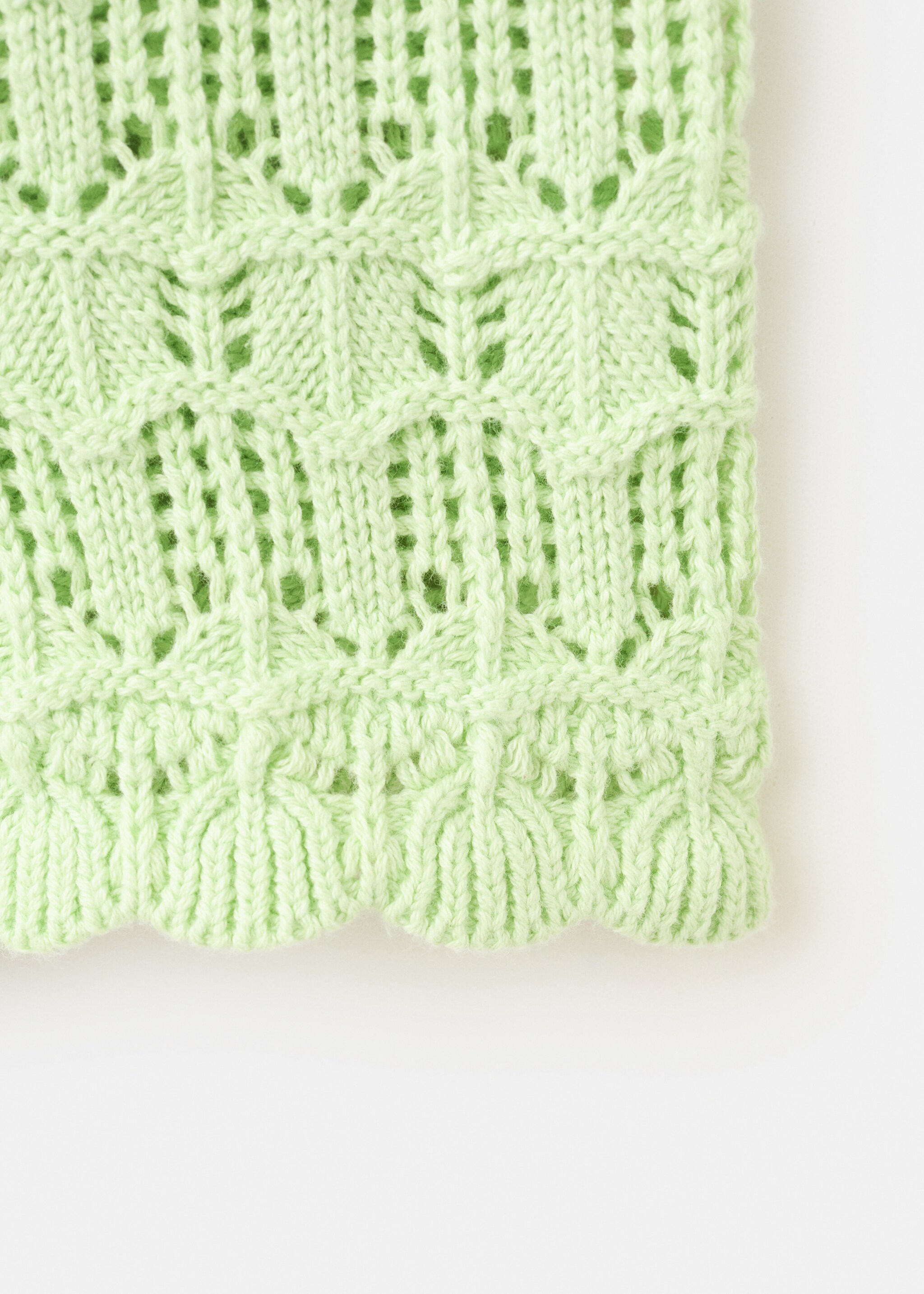 Cotton knitted shorts - Details of the article 8, Green Apple. Ref: 27047926-00.