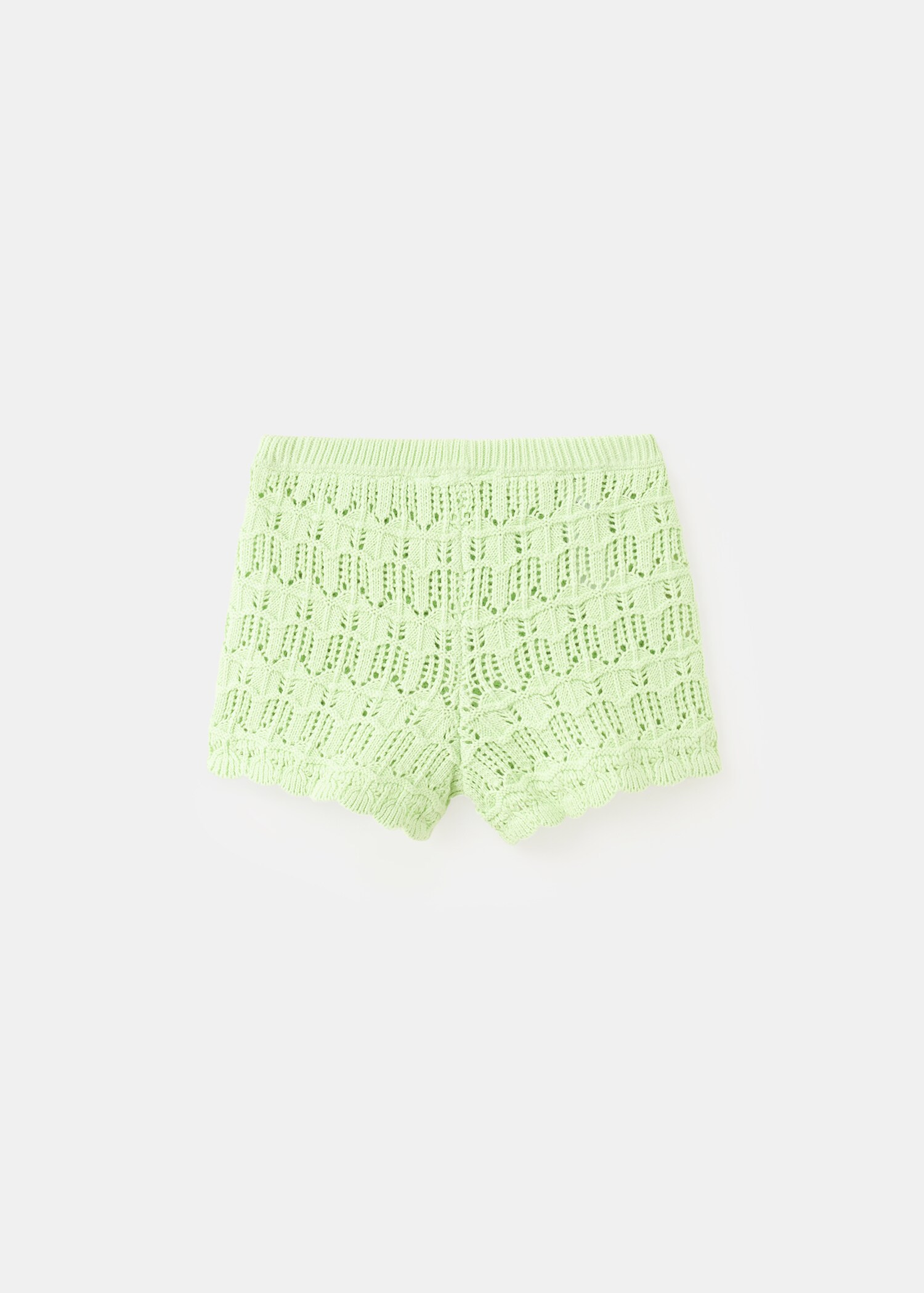 Cotton knitted shorts - Reverse of the article