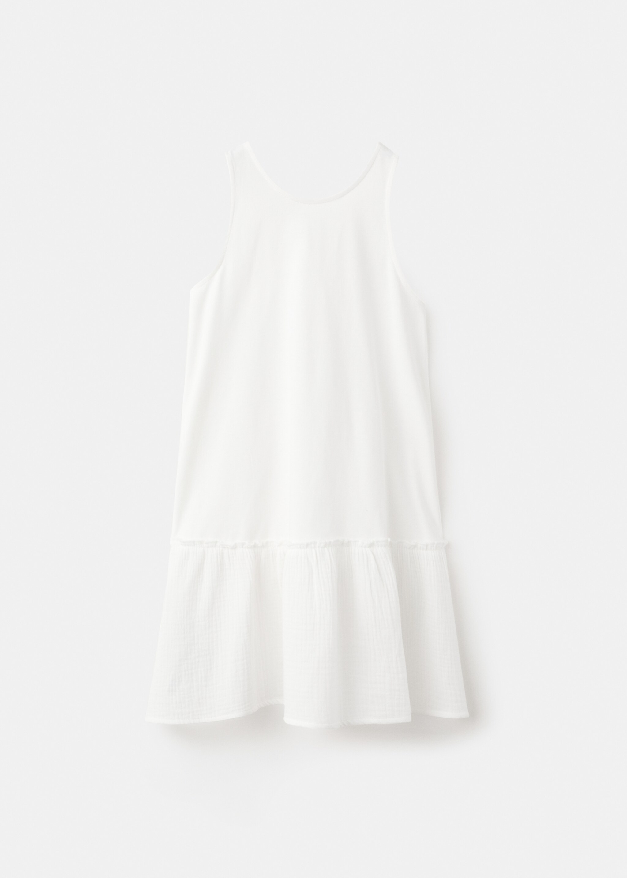 Сукня з перехрещеними бретелями на спині - Товар без моделі, Брудно-білий. Ref: 27047928-00.