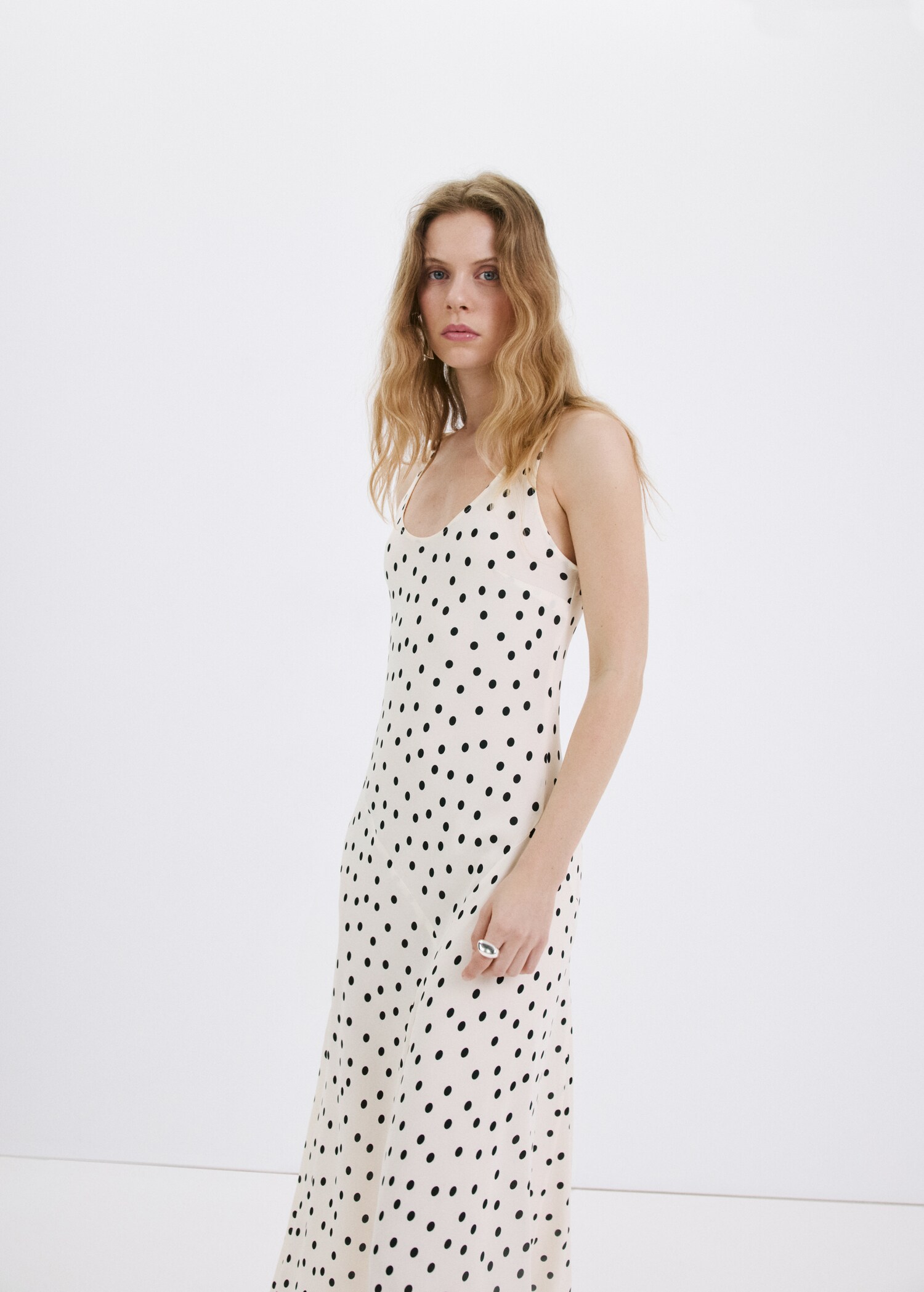 Polka dot midi dress - Medium plane