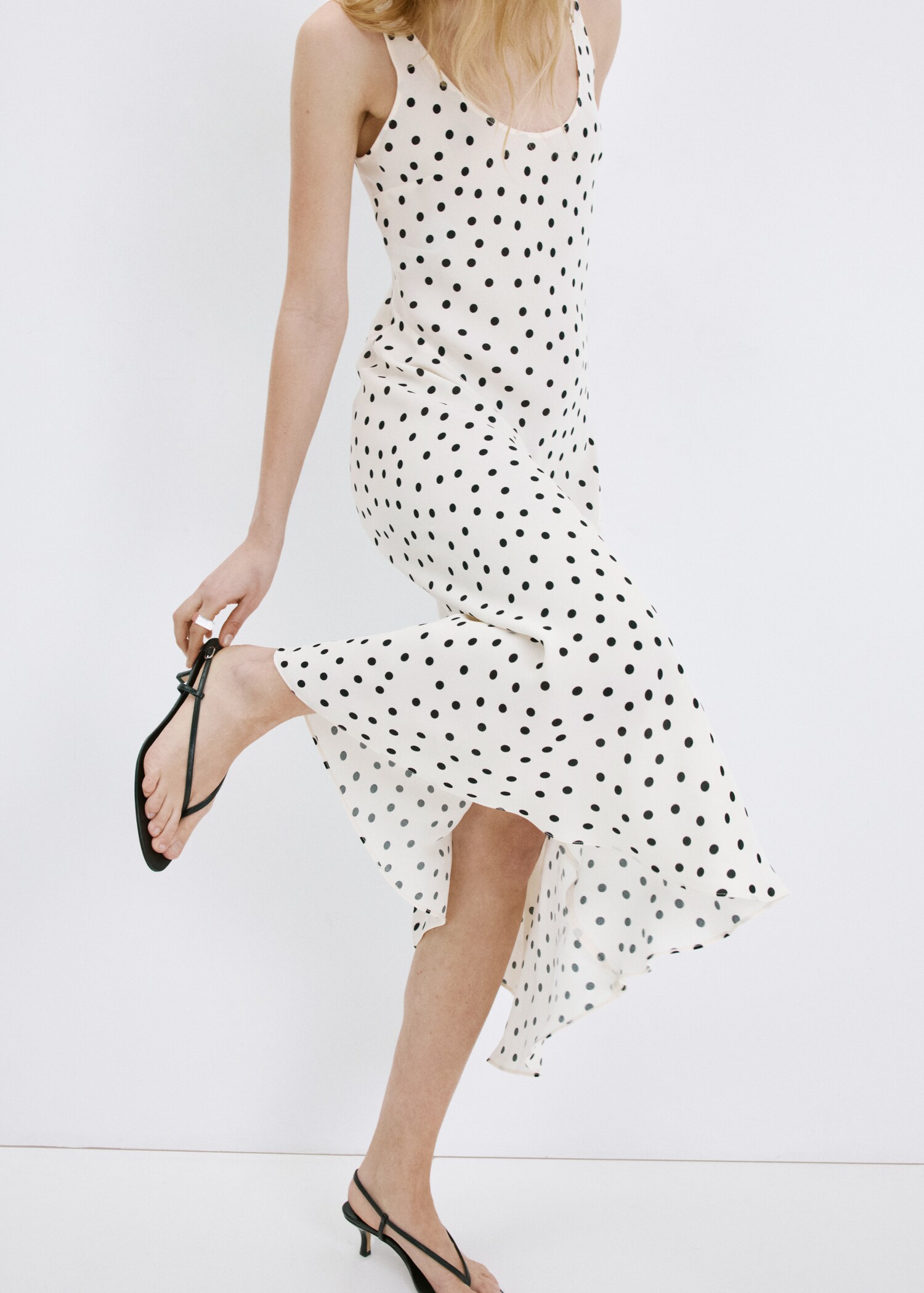 Polka dot midi dress - Details of the article 6