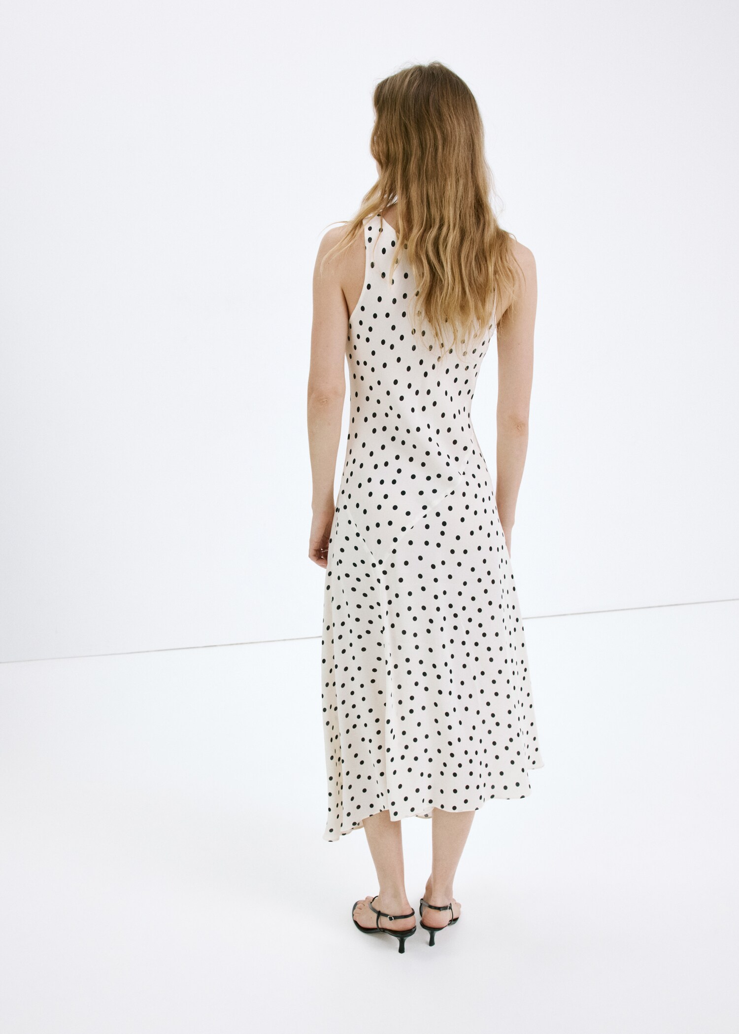 Polka dot midi dress - Reverse of the article