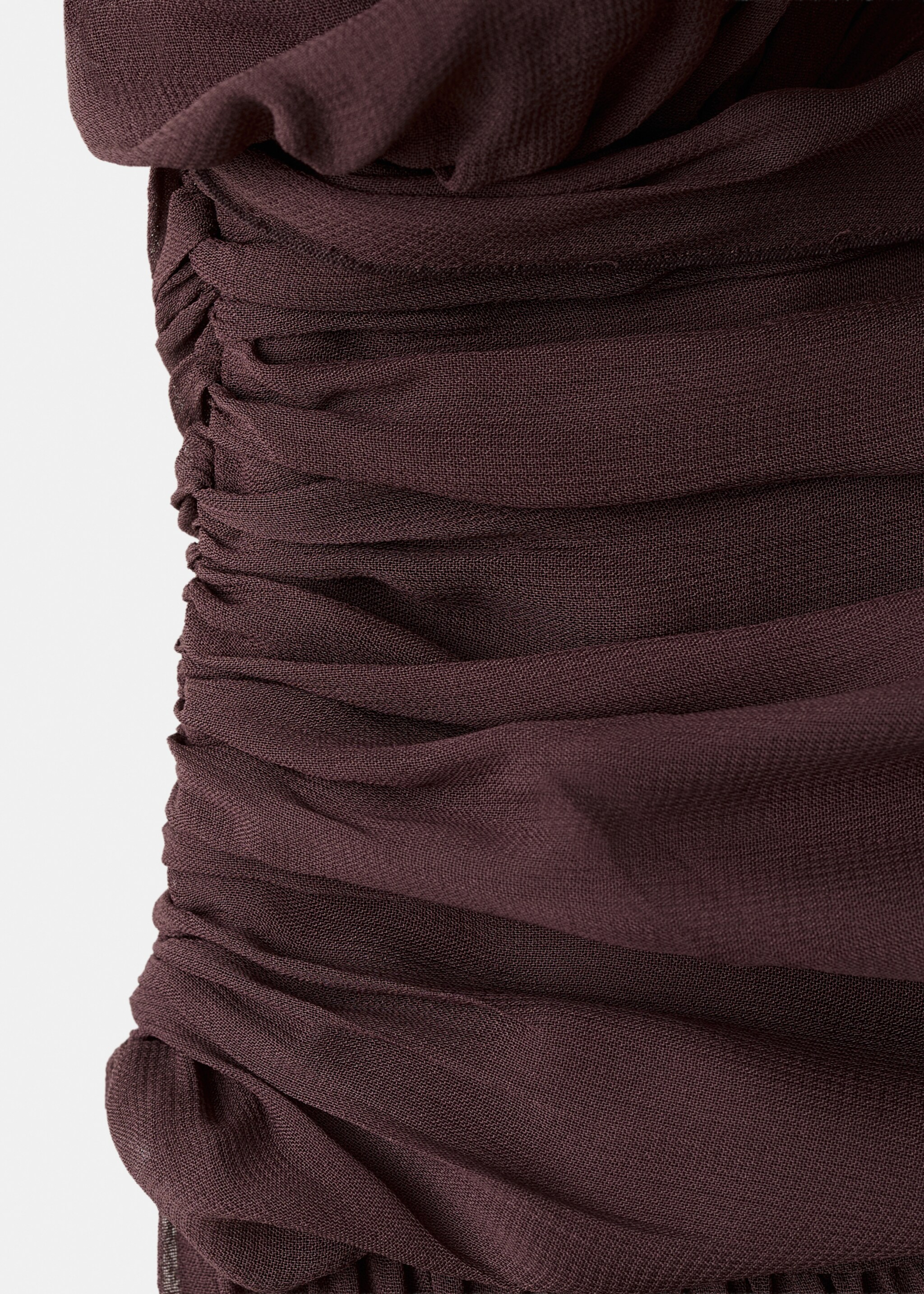 Robe froncée volants - Détail de l'article 0, Marron. Ref: 27047941-00.