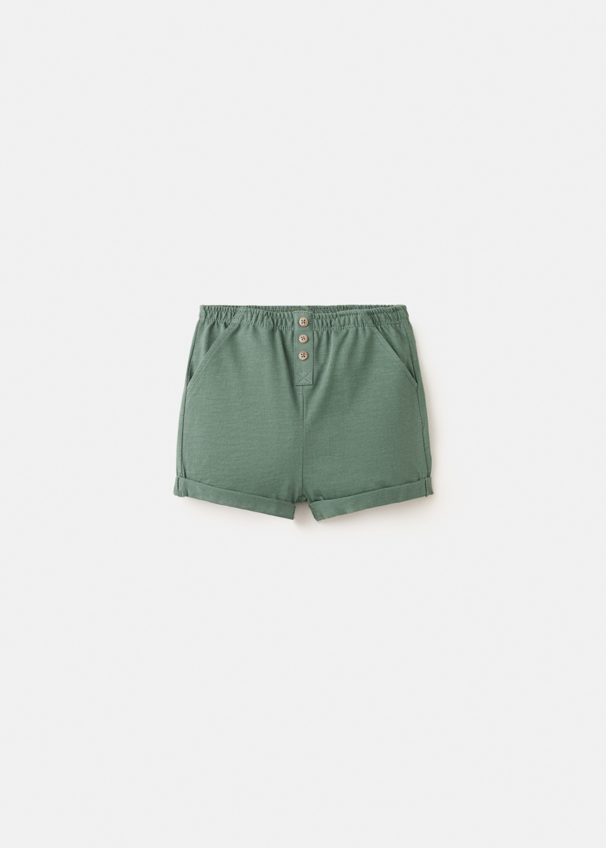 Cotton rolled hem shorts - Article without model, Green. Ref: 27048263-00.