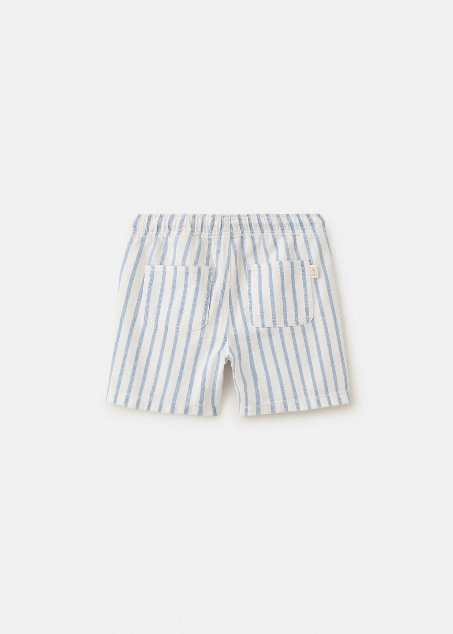 Striped denim shorts - Reverse of the article