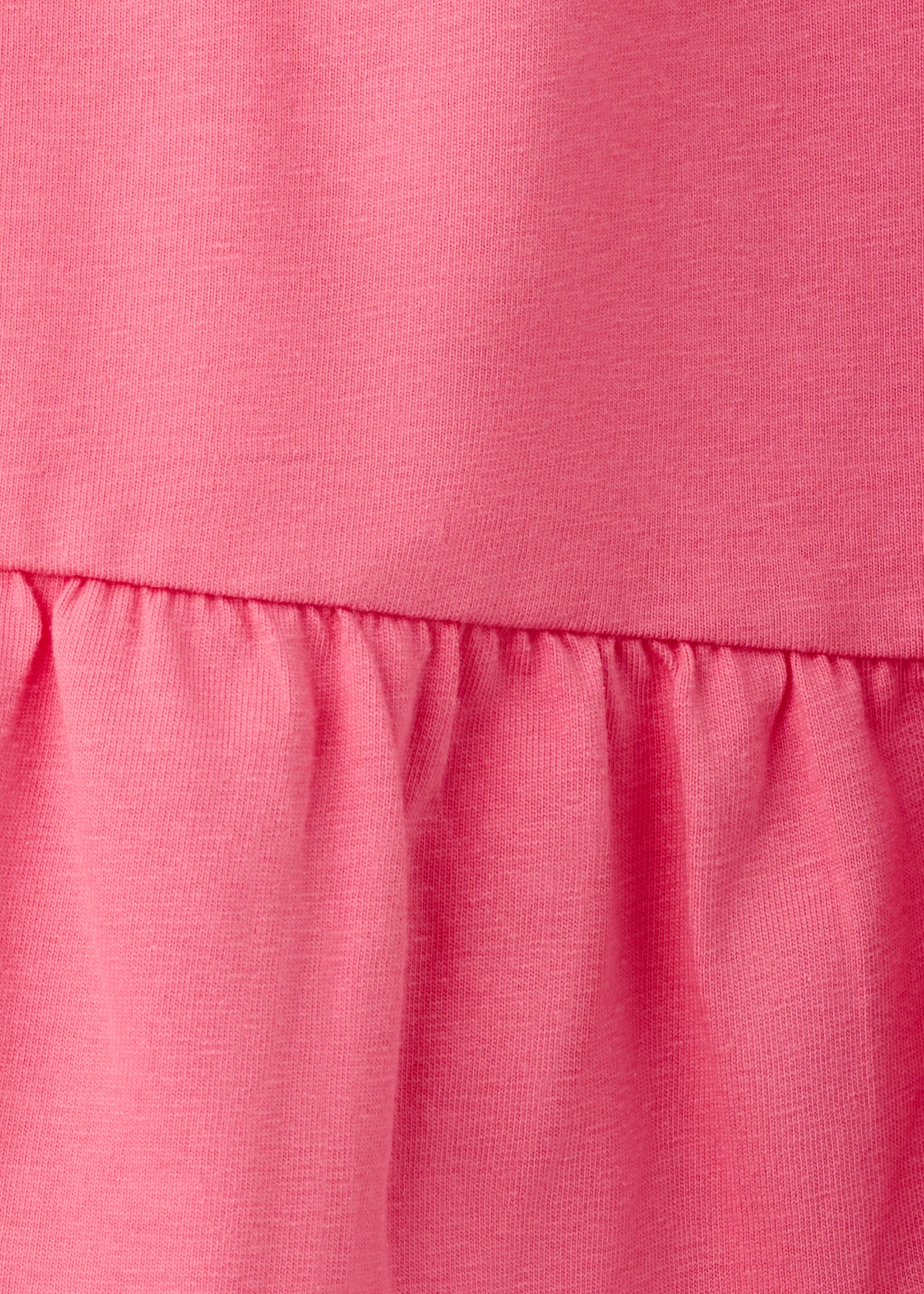 Frill cotton dress - Details of the article 0, Fuchsia. Ref: 27048266-00.