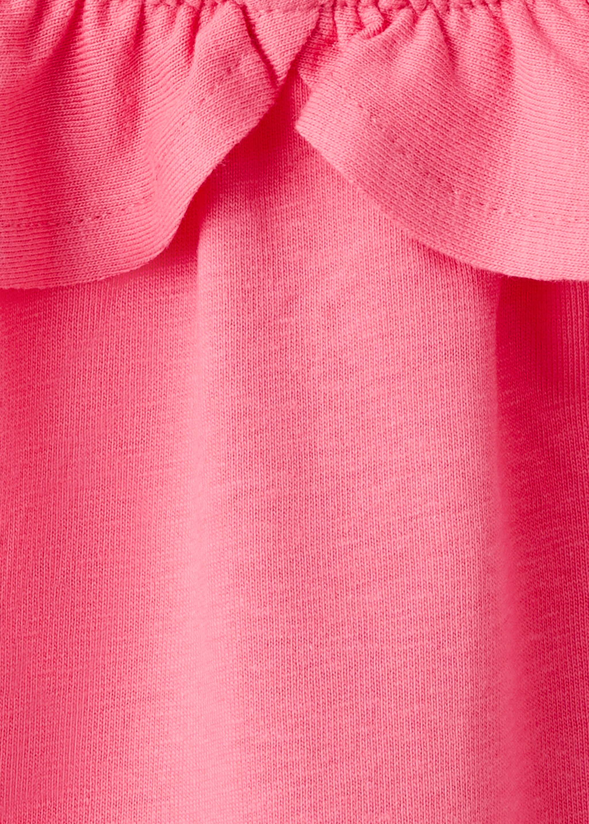 Frill cotton dress - Details of the article 8, Fuchsia. Ref: 27048266-00.