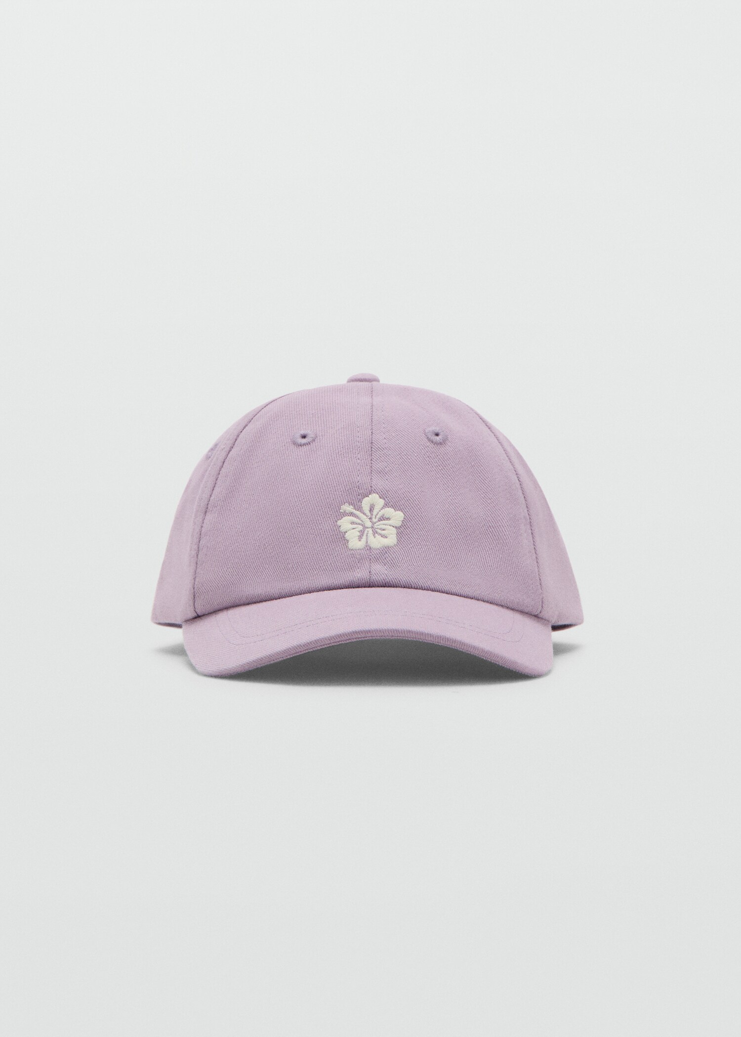 Embroidered flower cap - Medium plane