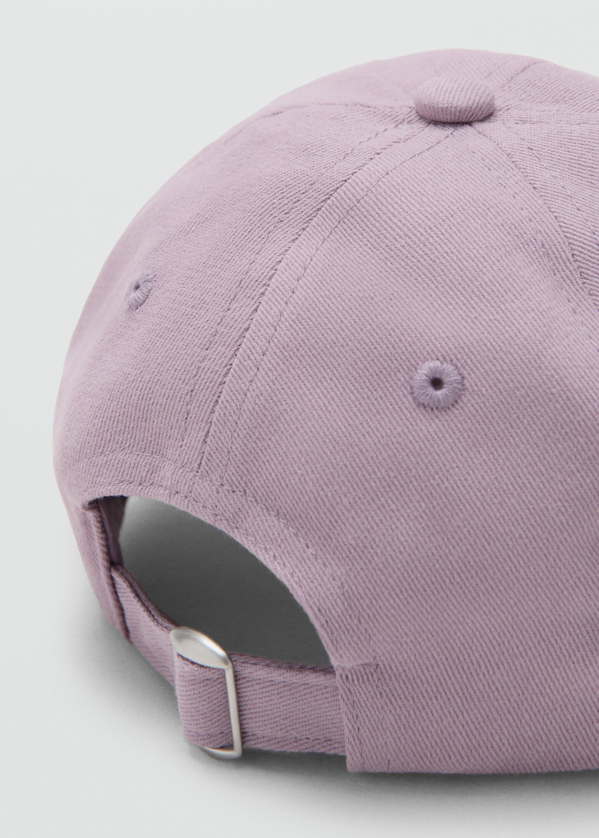 Embroidered flower cap - Details of the article 1, Lilac. Ref: 27048657-00.