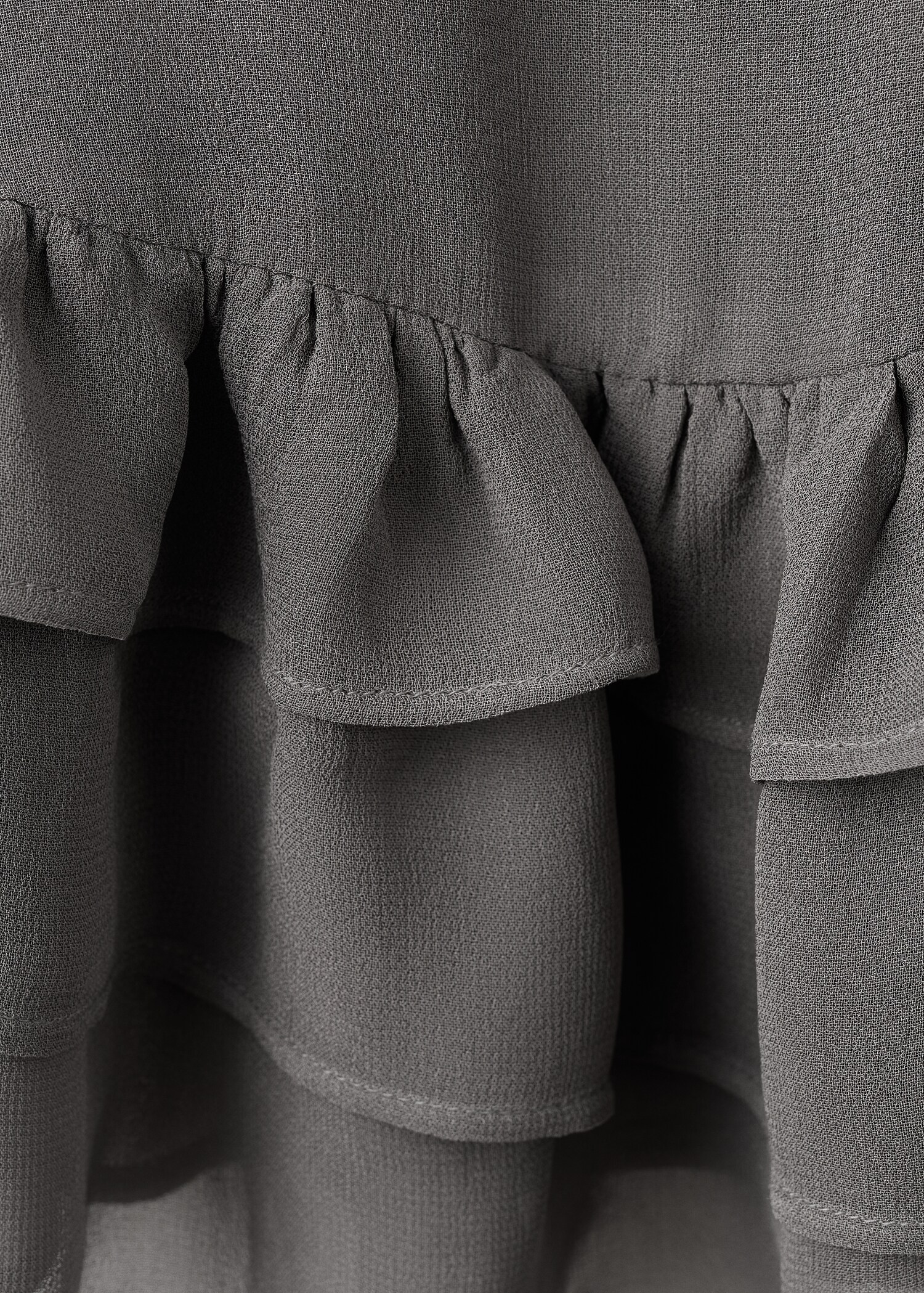 Flounce dress with V-neck - Details of the article 0