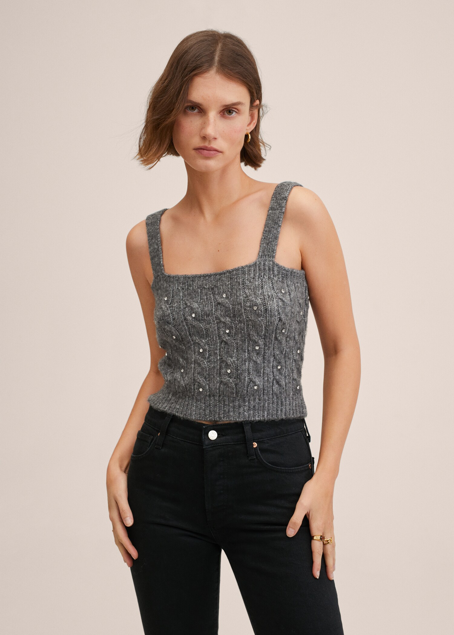 Braided knit top - Women | MANGO Lebanon