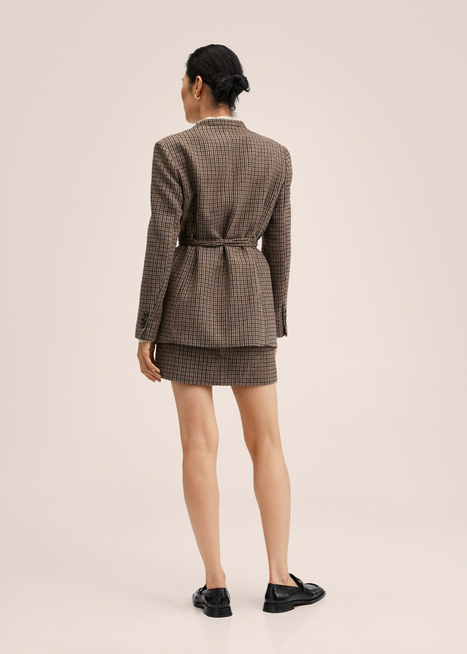 Belt check blazer - Reverse of the article