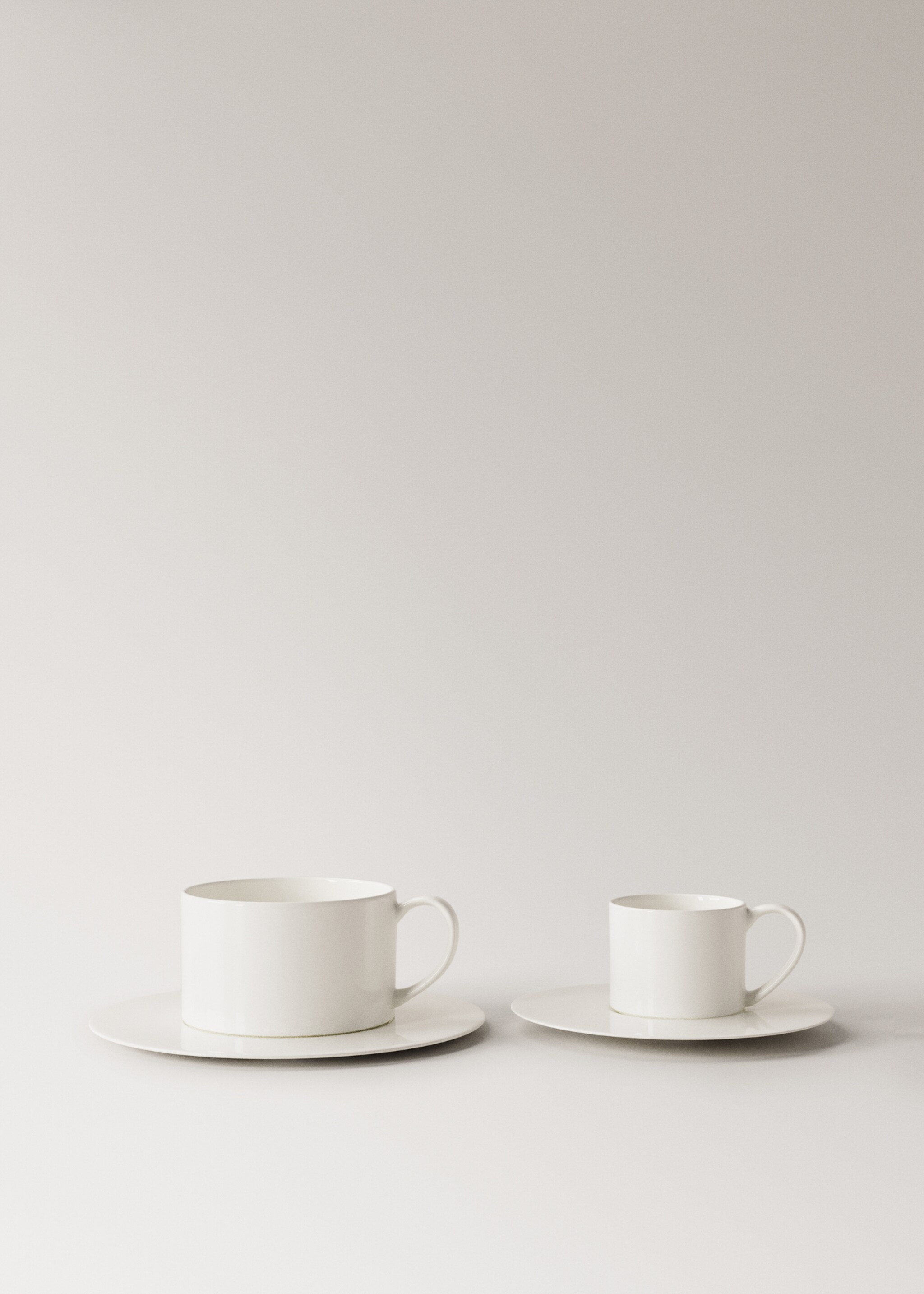 Κούπα και πιατάκι τσαγιού Bone China Ultralight - Λεπτομέρεια του προϊόντος 4, Λευκό. Ref: 27051168-00.