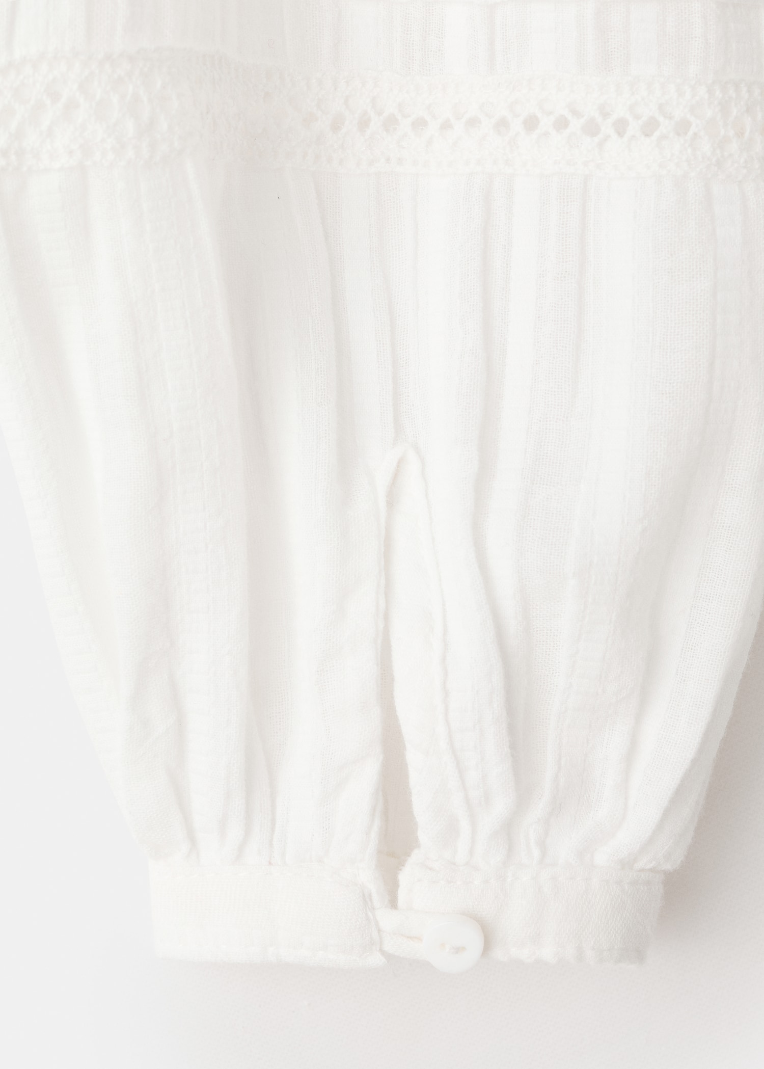 Embroidered cotton blouse - Details of the article 0