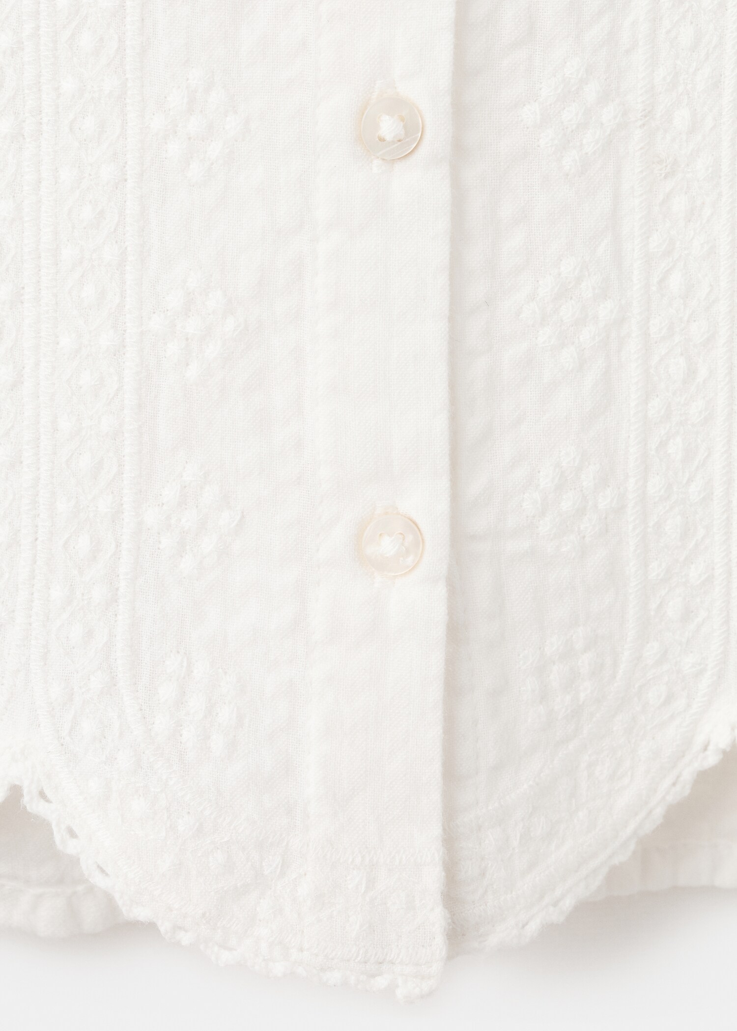 Embroidered cotton blouse - Details of the article 0
