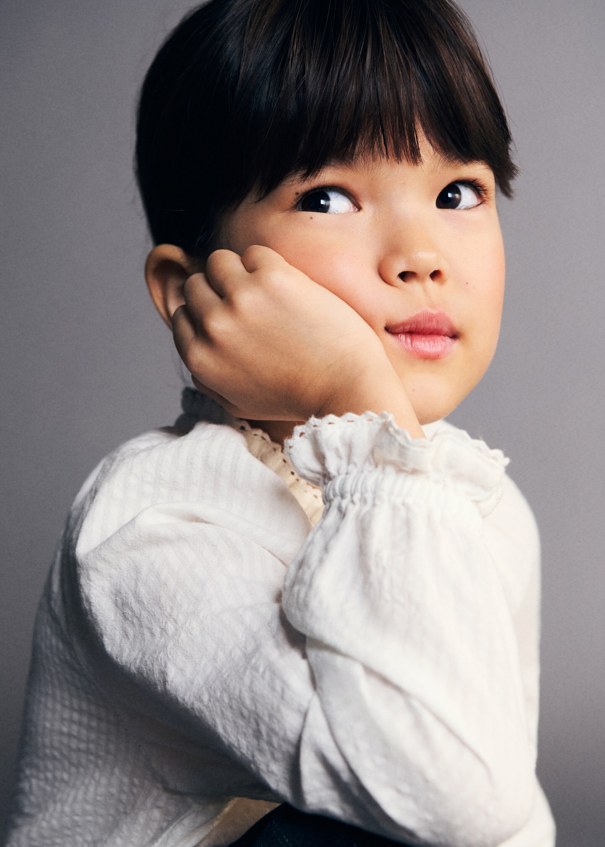 بلوزة قطن مطرزة - تفاصيل المنتج 1, أبيض. Ref: 27051171-00.