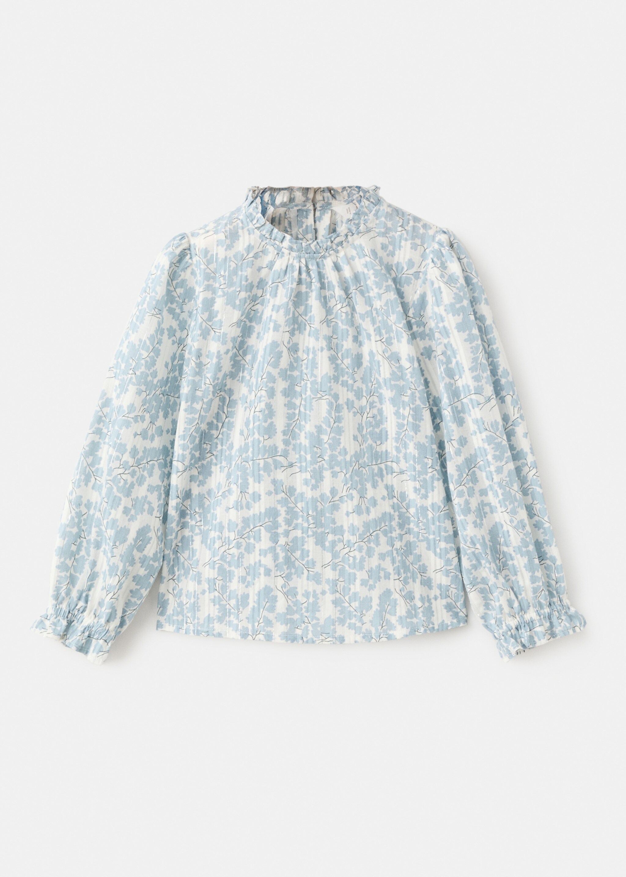 Bluse mit Blumenmuster - Artikel ohne Model, Weiß. Ref: 27051172-00.