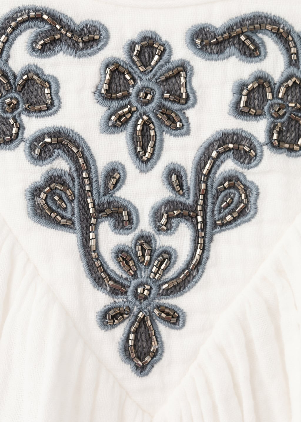 Beaded embroidered blouse