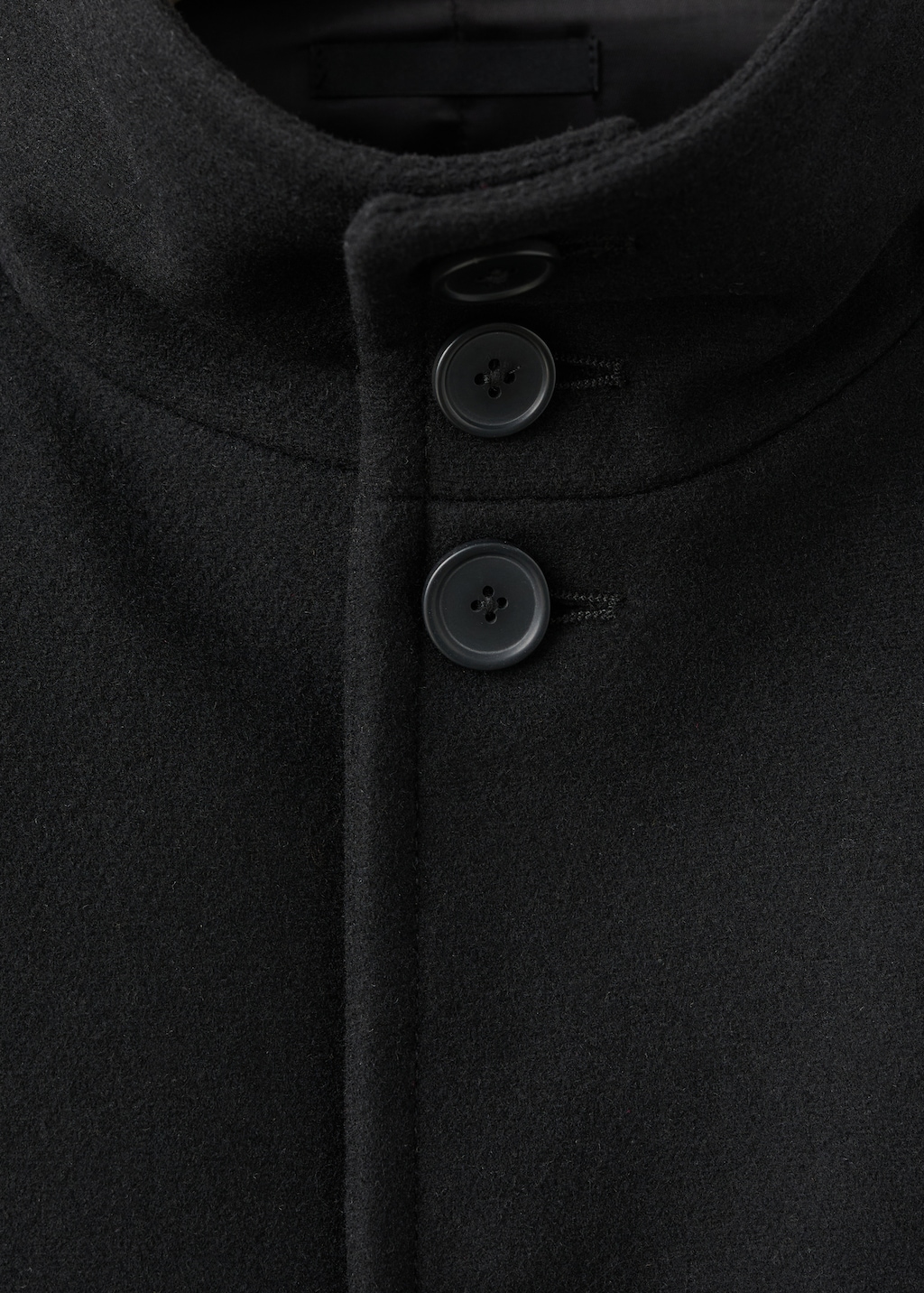 Wool funnel neck coat