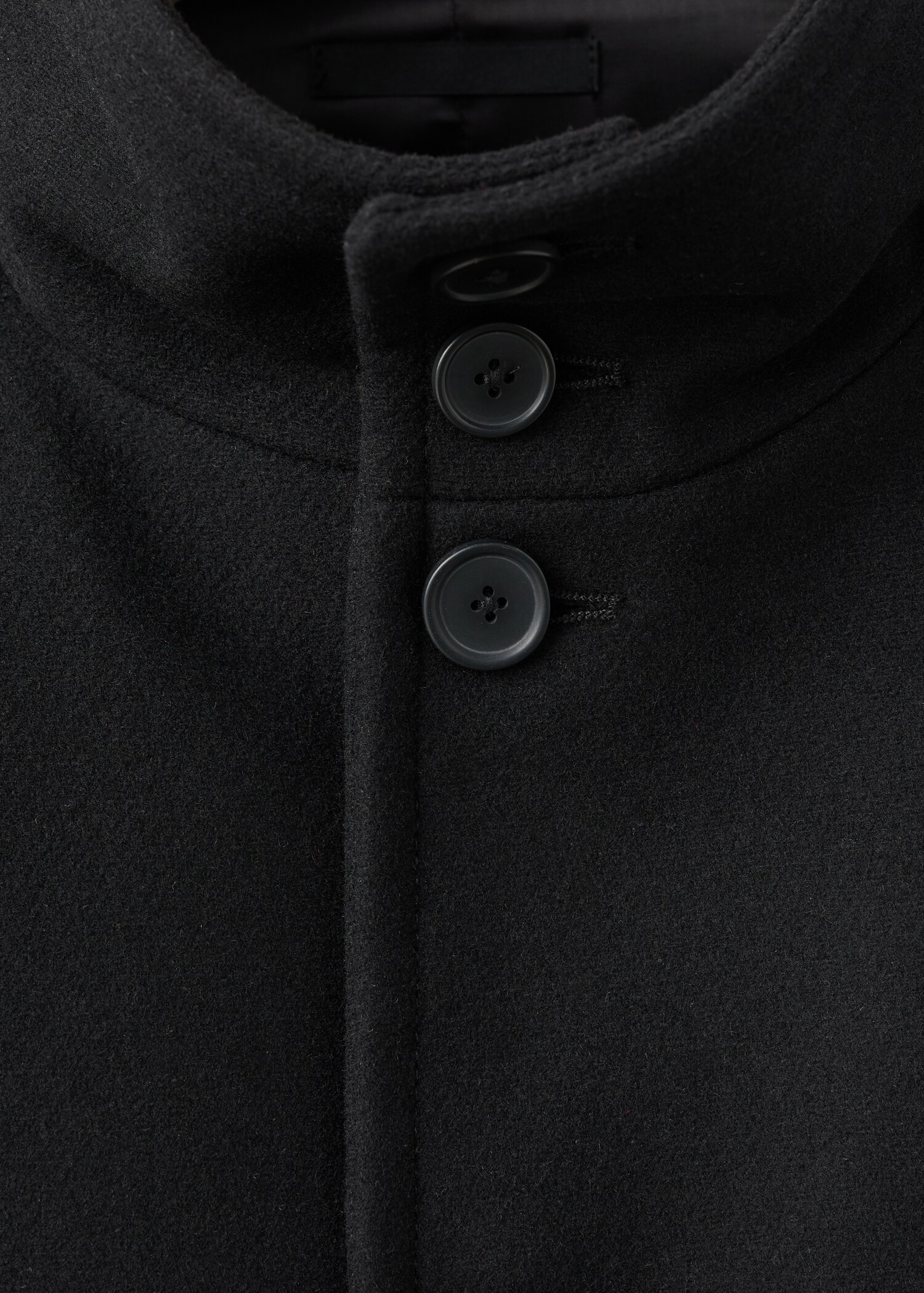 Wool funnel neck coat - Details of the article 8