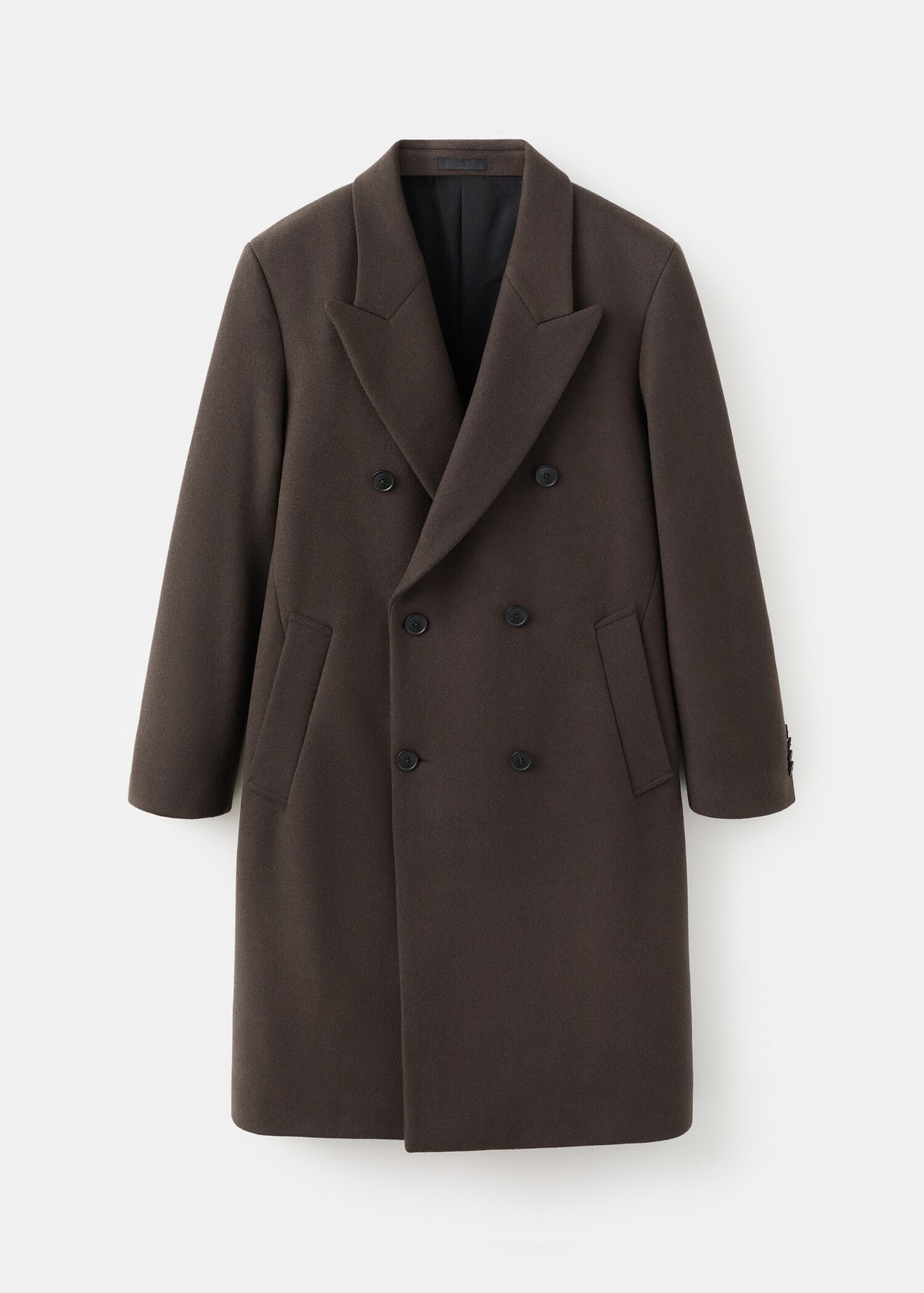 Relaxed-fit double-breasted wool coat - Article without model