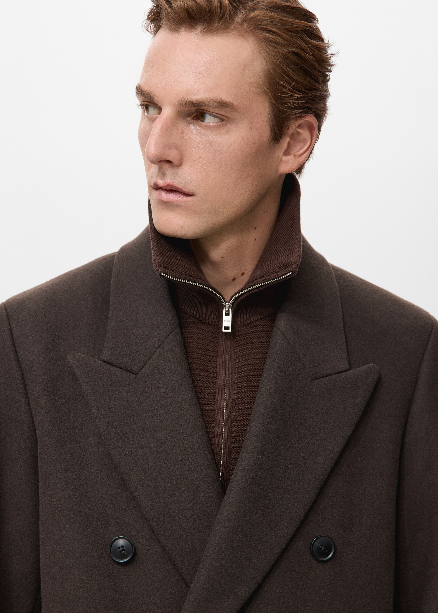 Relaxed-fit double-breasted wool coat - Details of the article 1