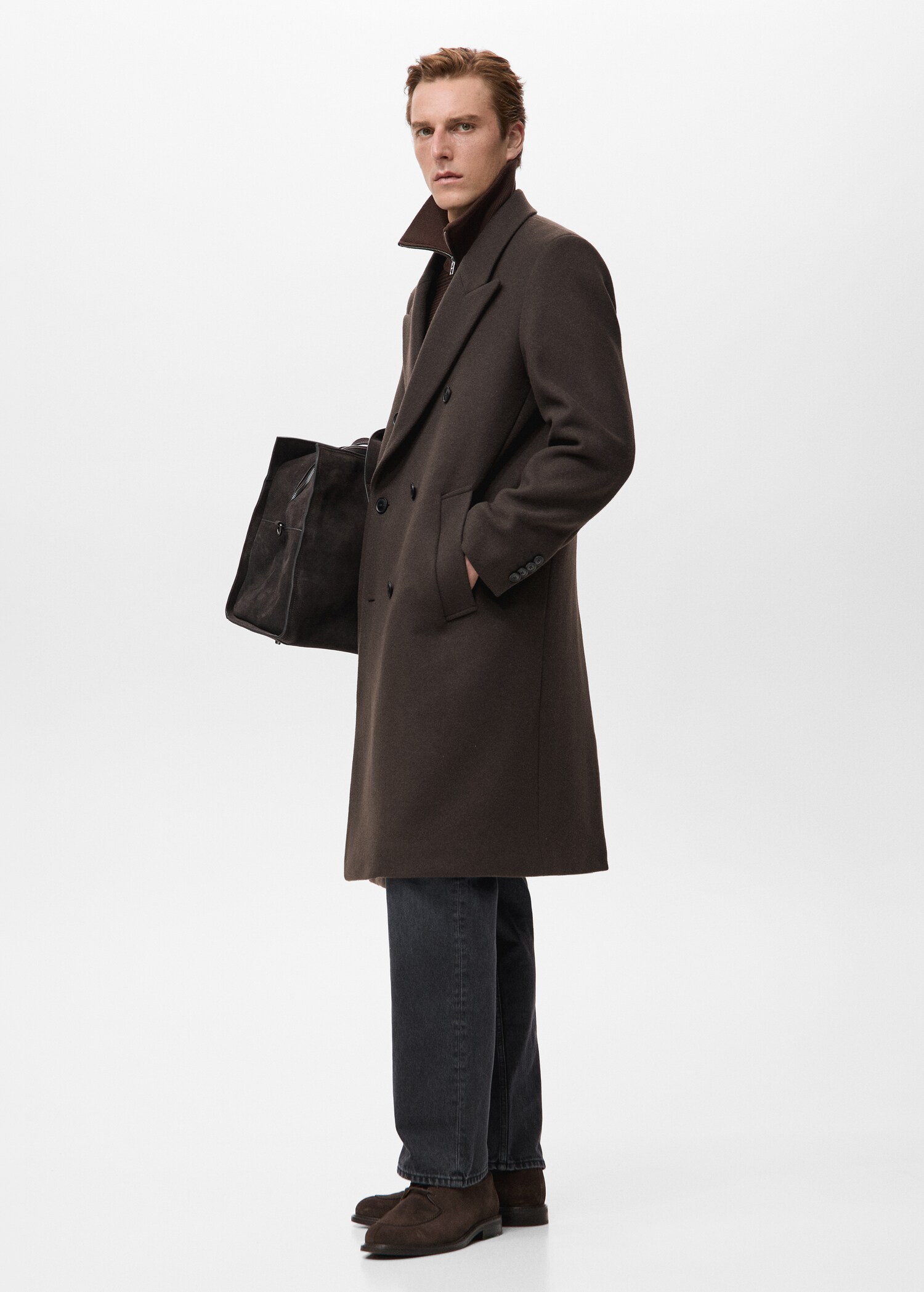 Relaxed-fit double-breasted wool coat - Details of the article 2
