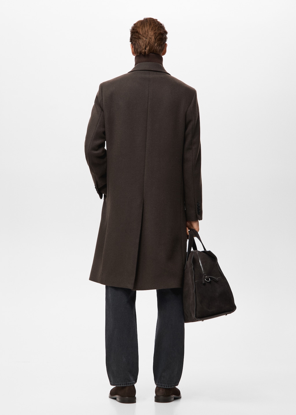 Relaxed-fit double-breasted wool coat