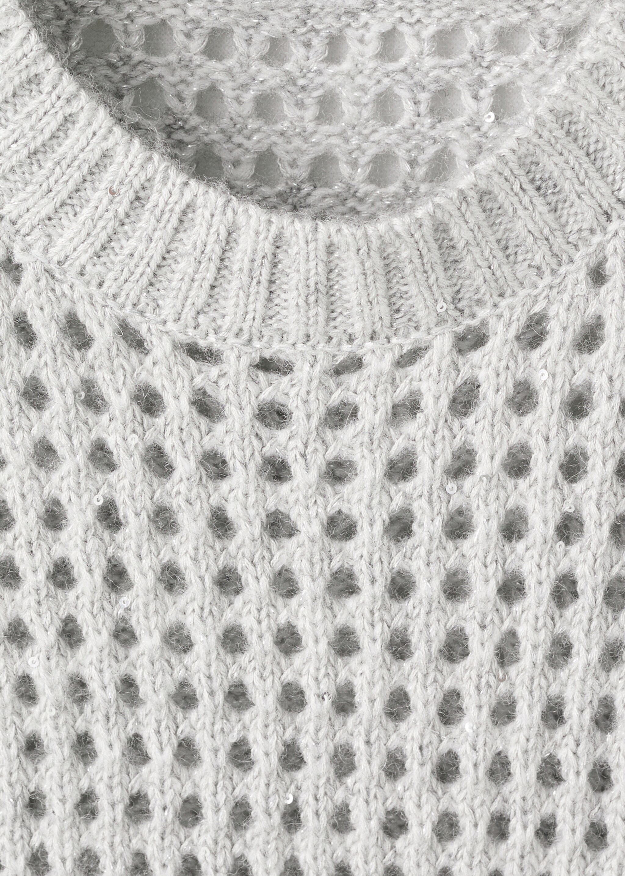 Lurex sequin gilet - Details of the article 0, Light/Pastel Grey. Ref: 27051180-00.