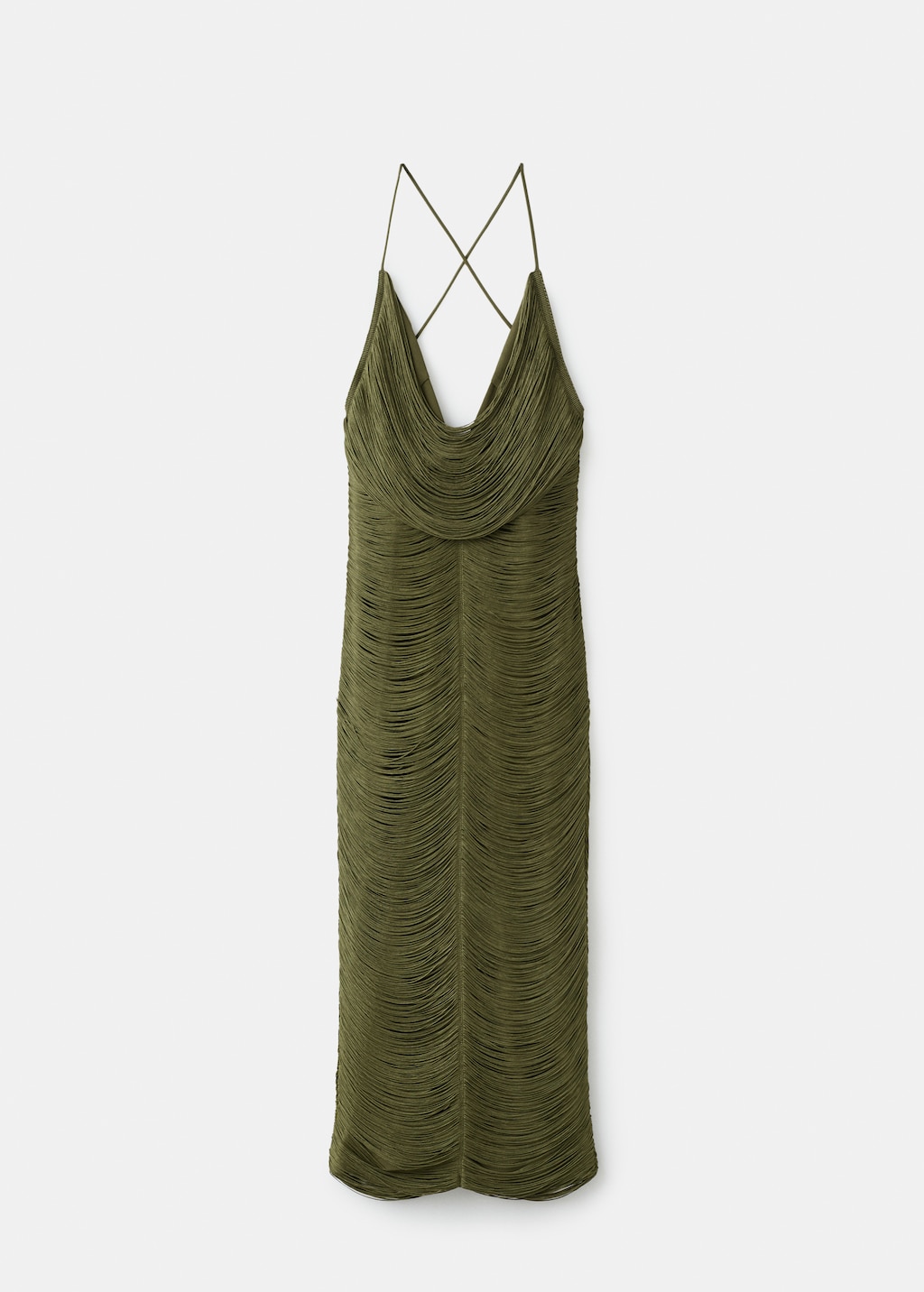 Fringed dress with low back - image 2