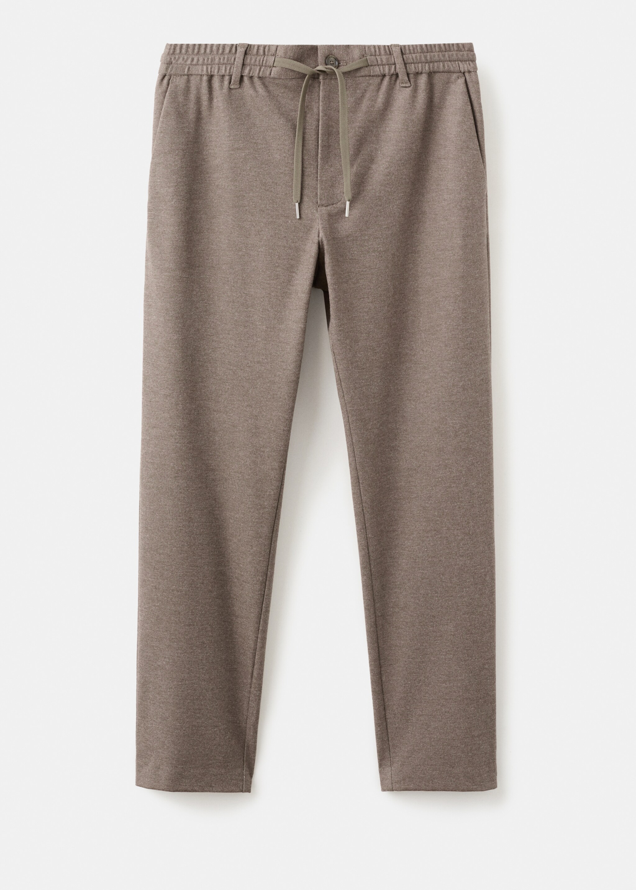 بنطلون نحيف من الفانلا - منتج دون نموذج, التبغ البني. Ref: 27051186-00.