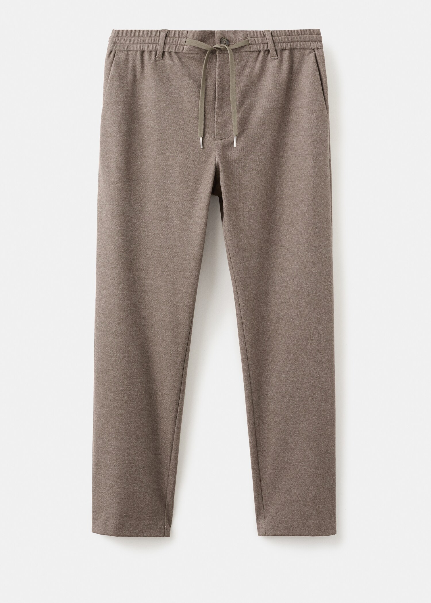 Slim-fit flannel trousers - Article without model