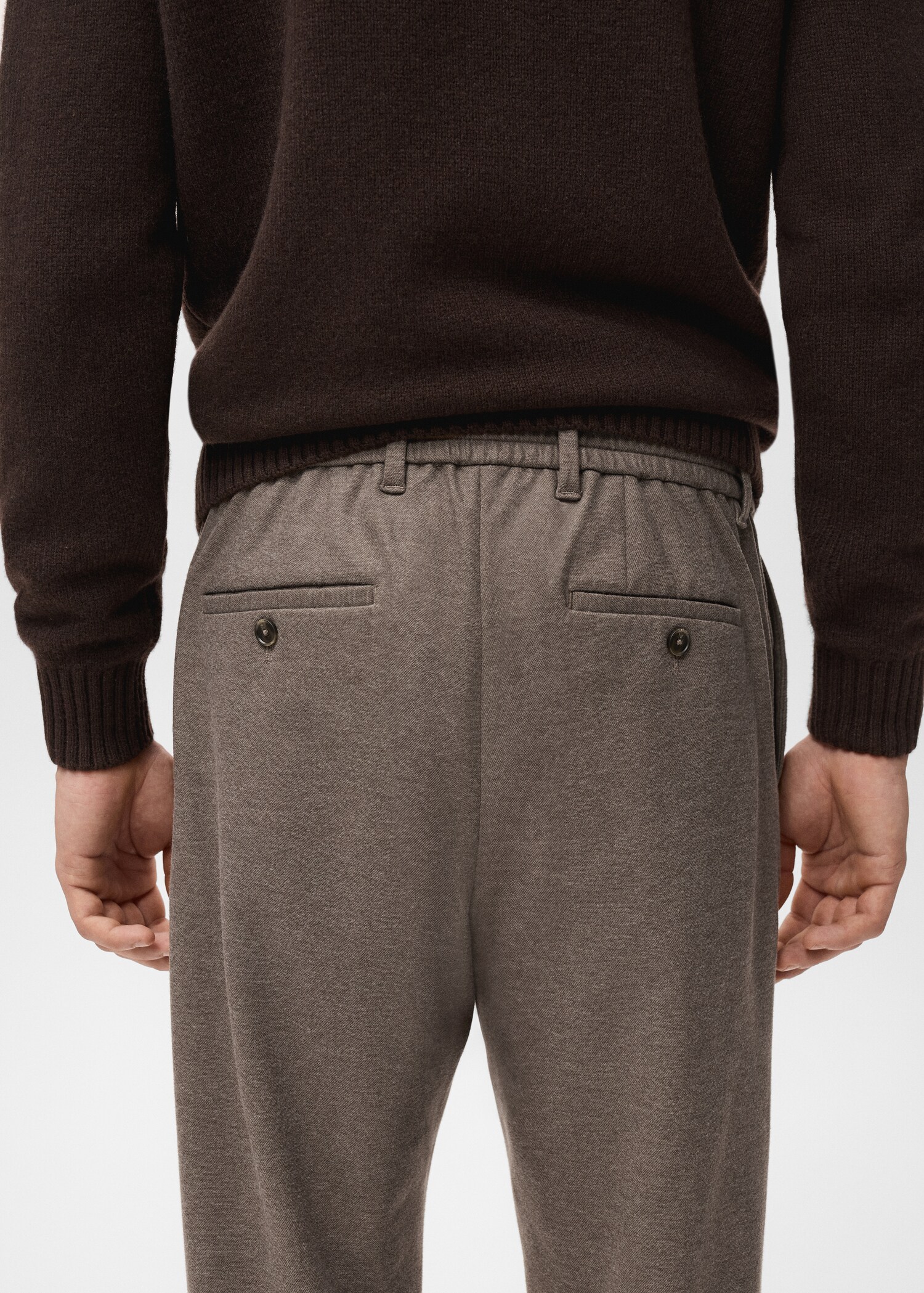 Slim-fit flannel trousers - Details of the article 6