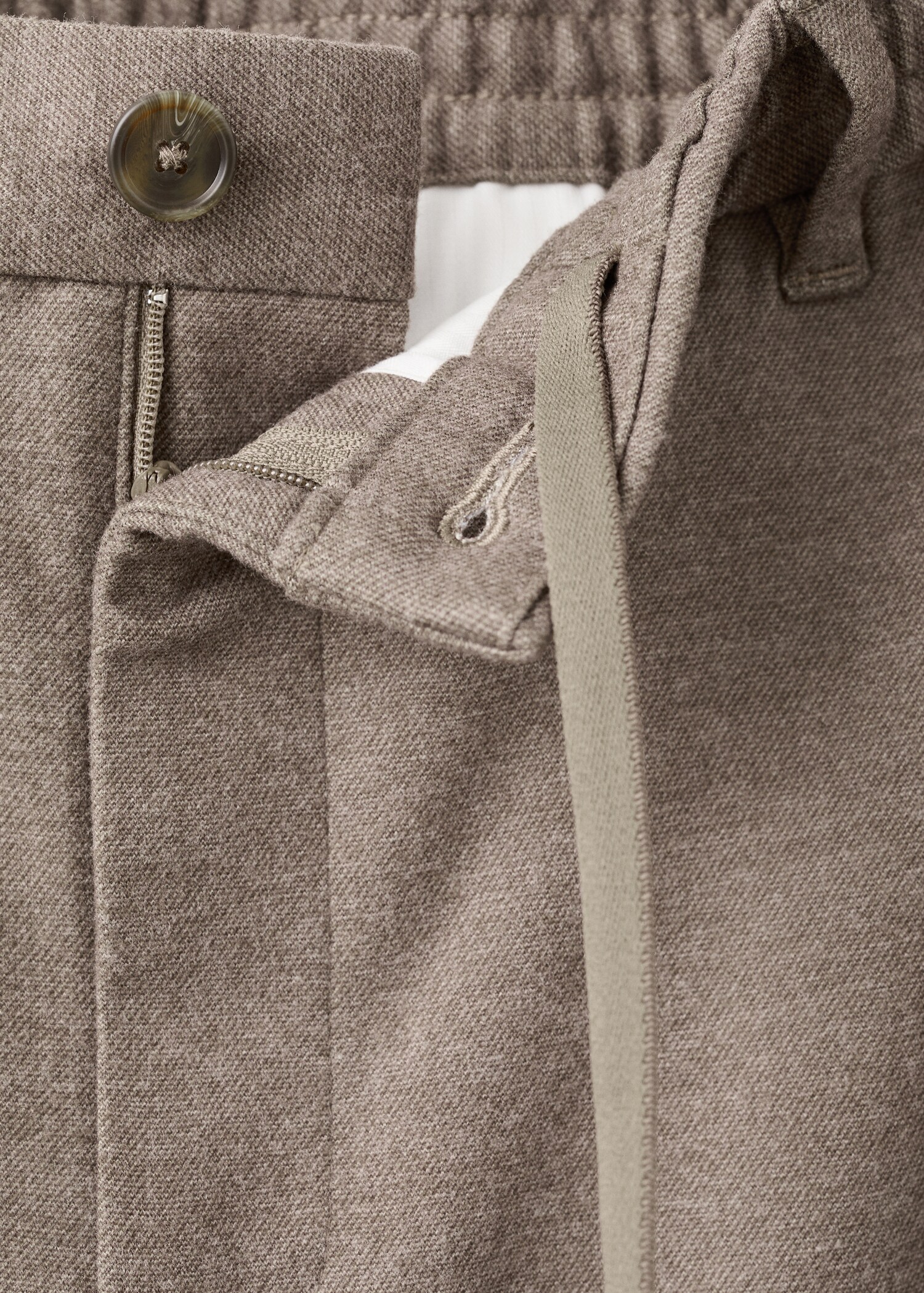 Slim-fit flannel trousers - Details of the article 8