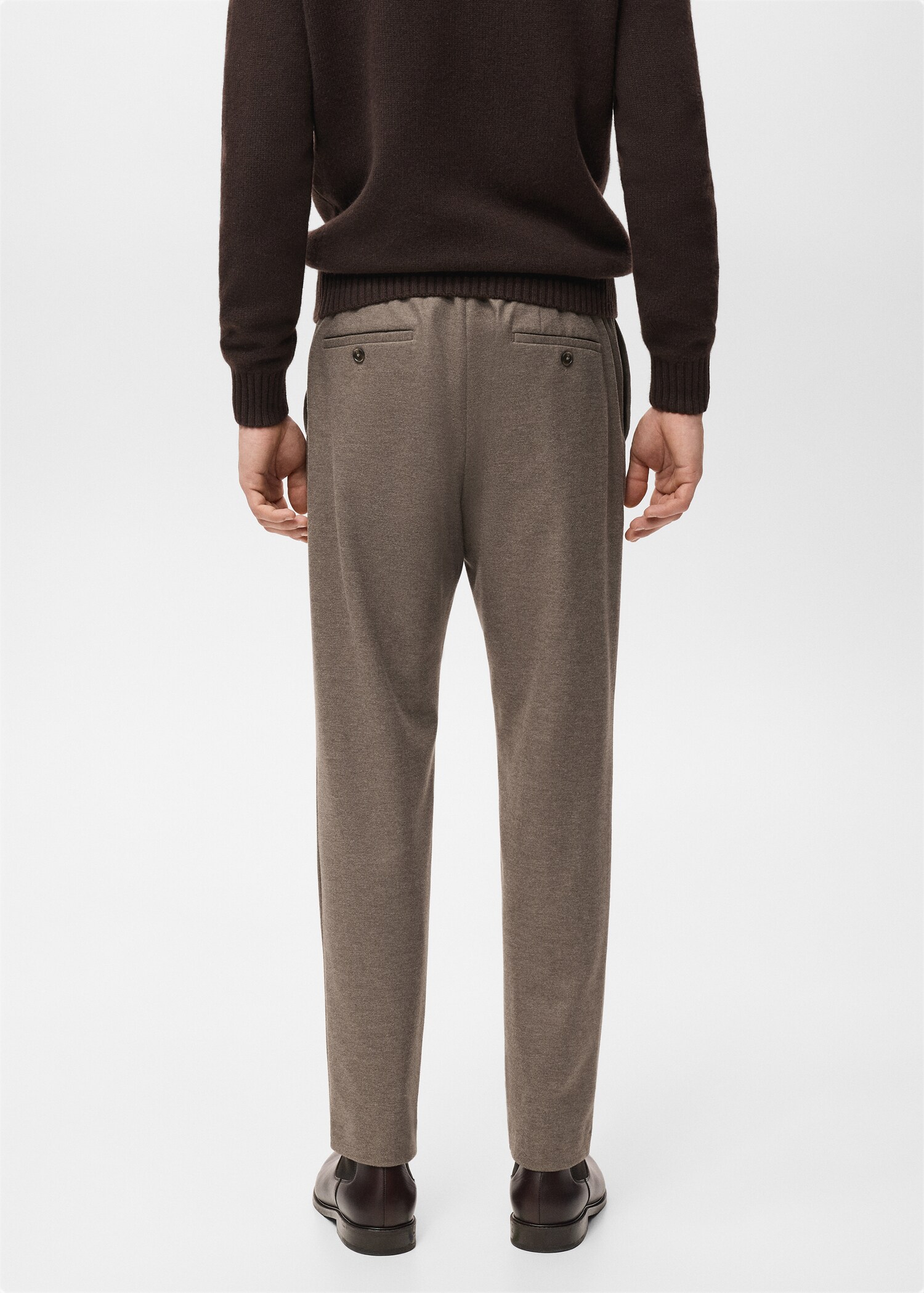 Slim-fit flannel trousers - Reverse of the article