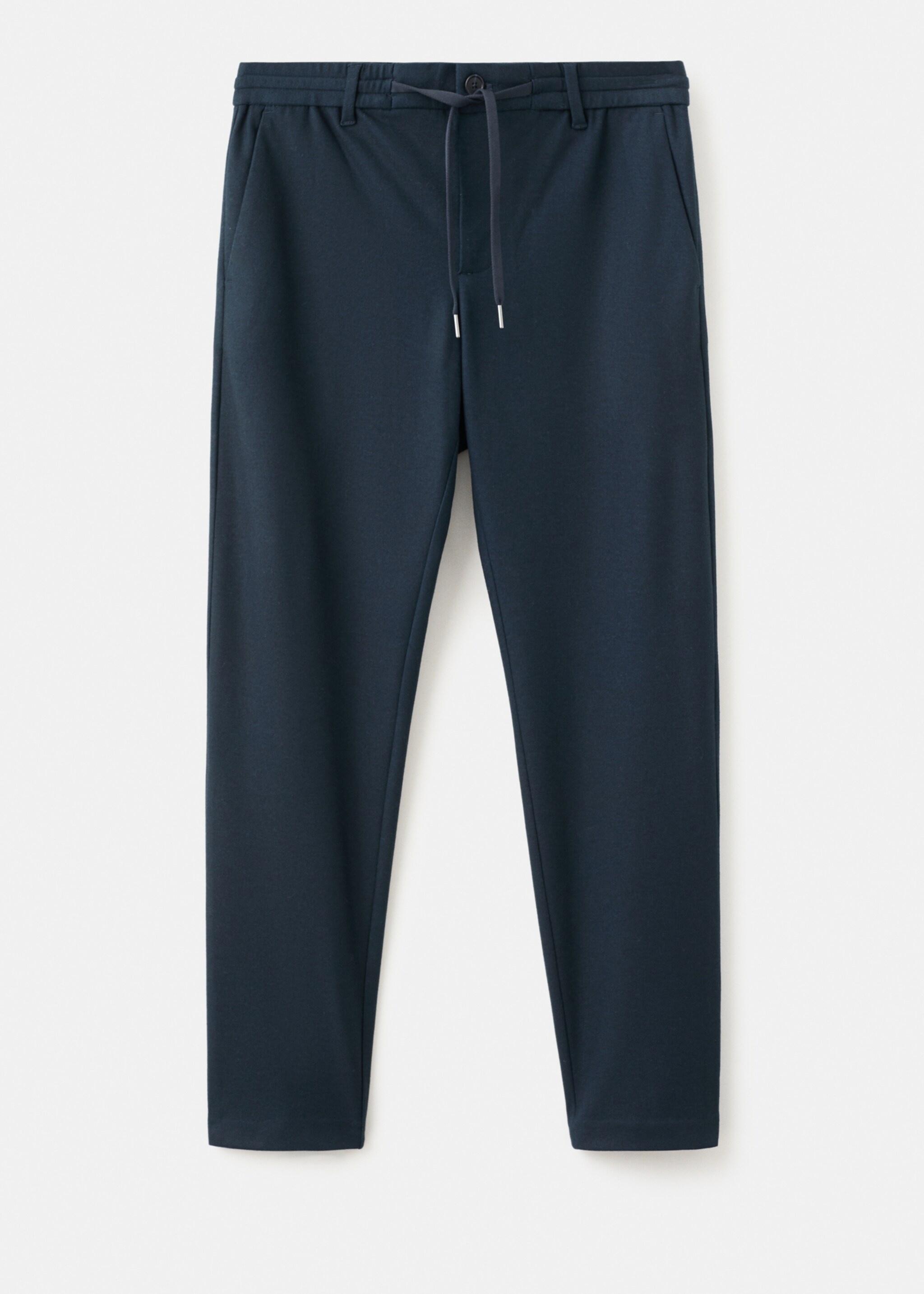 Slim-fit flannel trousers - Article without model, Night Blue. Ref: 27051186-00.