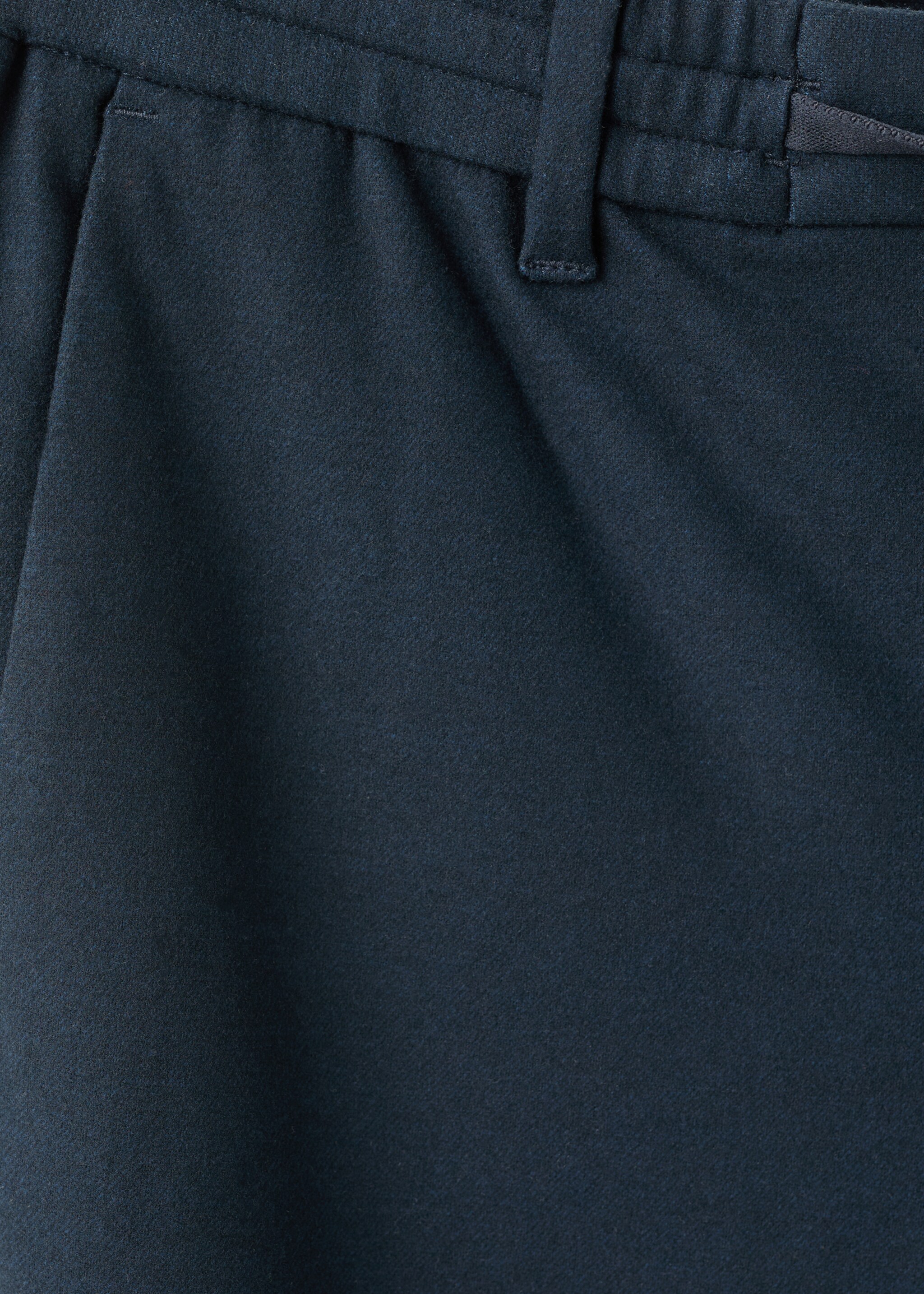 Slim-fit flannel trousers - Details of the article 0, Night Blue. Ref: 27051186-00.
