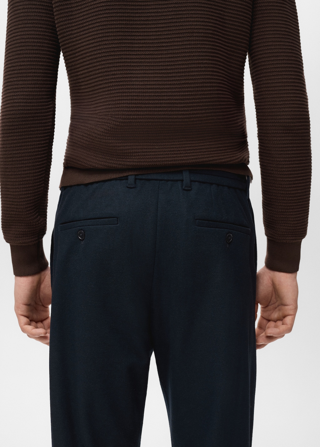 Slim-fit flannel pants