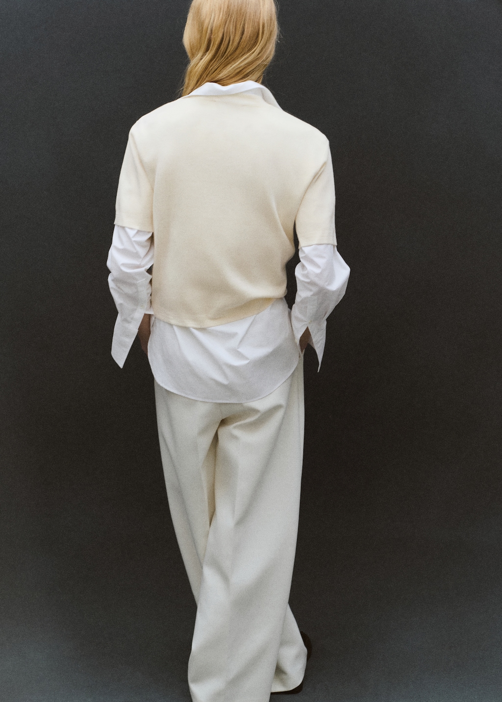 Mango Short-sleeved wool sweater