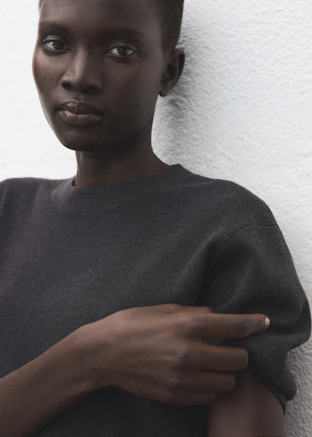 Mango Short-sleeved wool sweater