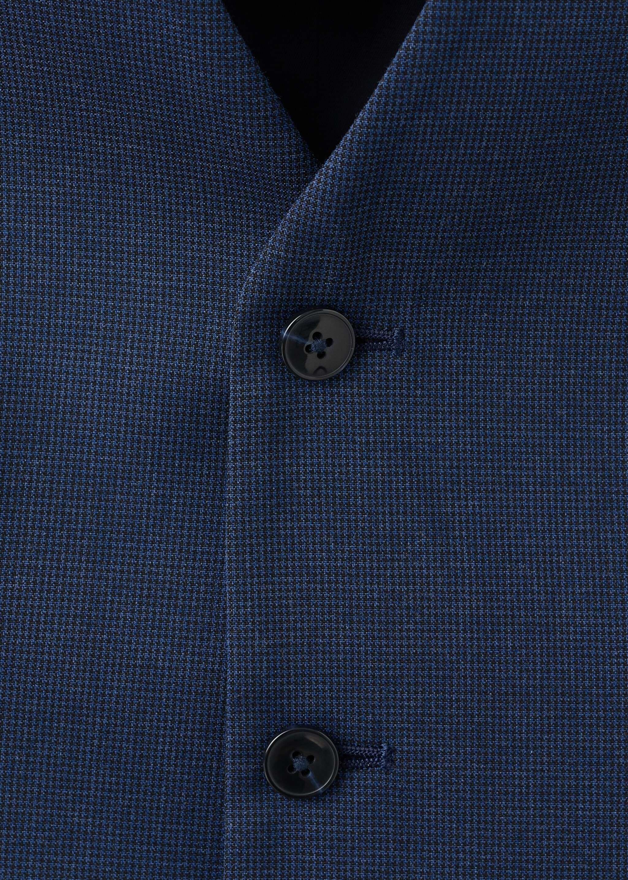 Paris super slim-fit gilet - Detail van het artikel 8, Inktblauw. Ref: 27051195-00.