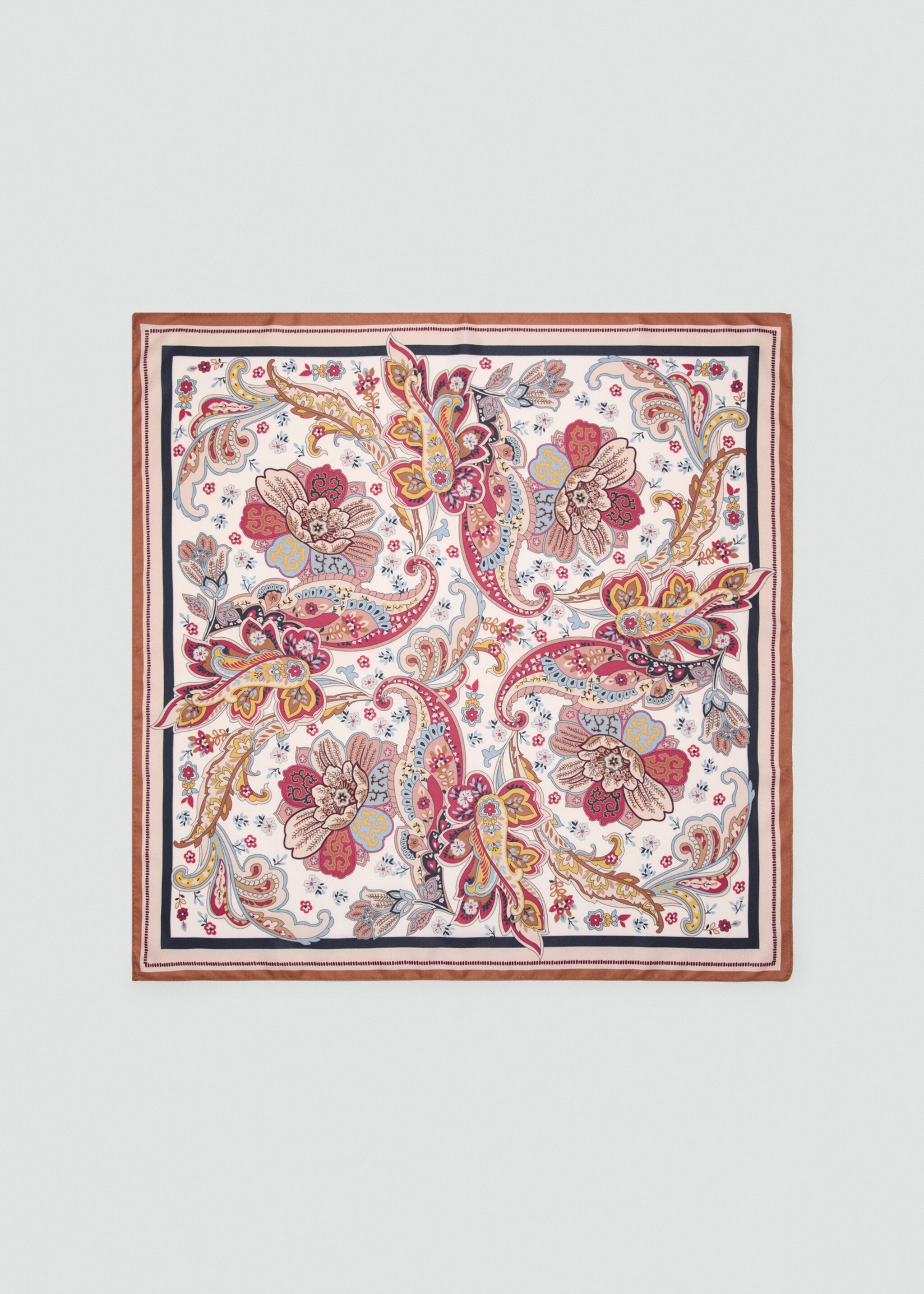 Combined design scarf - Article without model, Pink. Ref: 27051196-00.