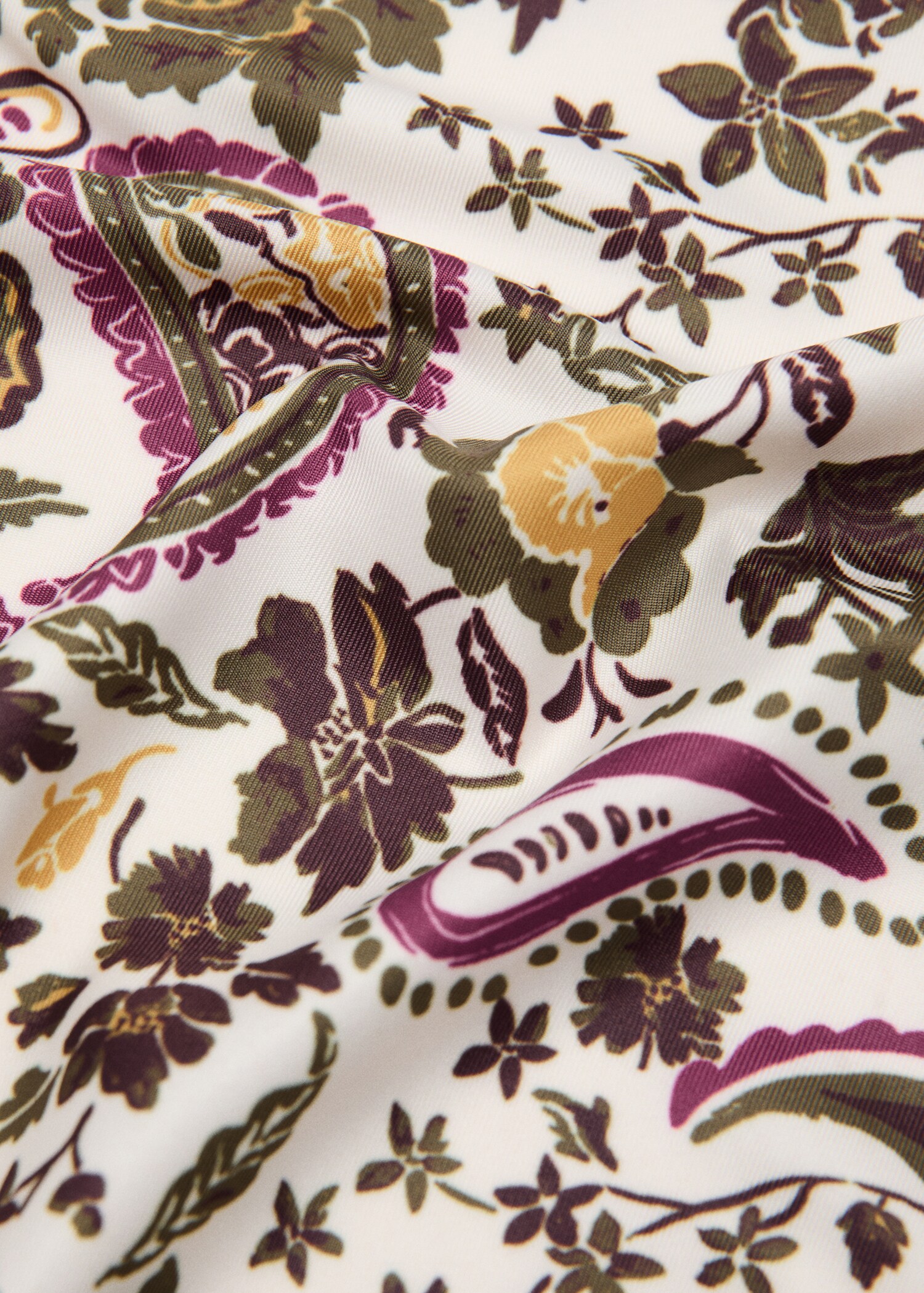 Paisley satin scarf - Medium plane