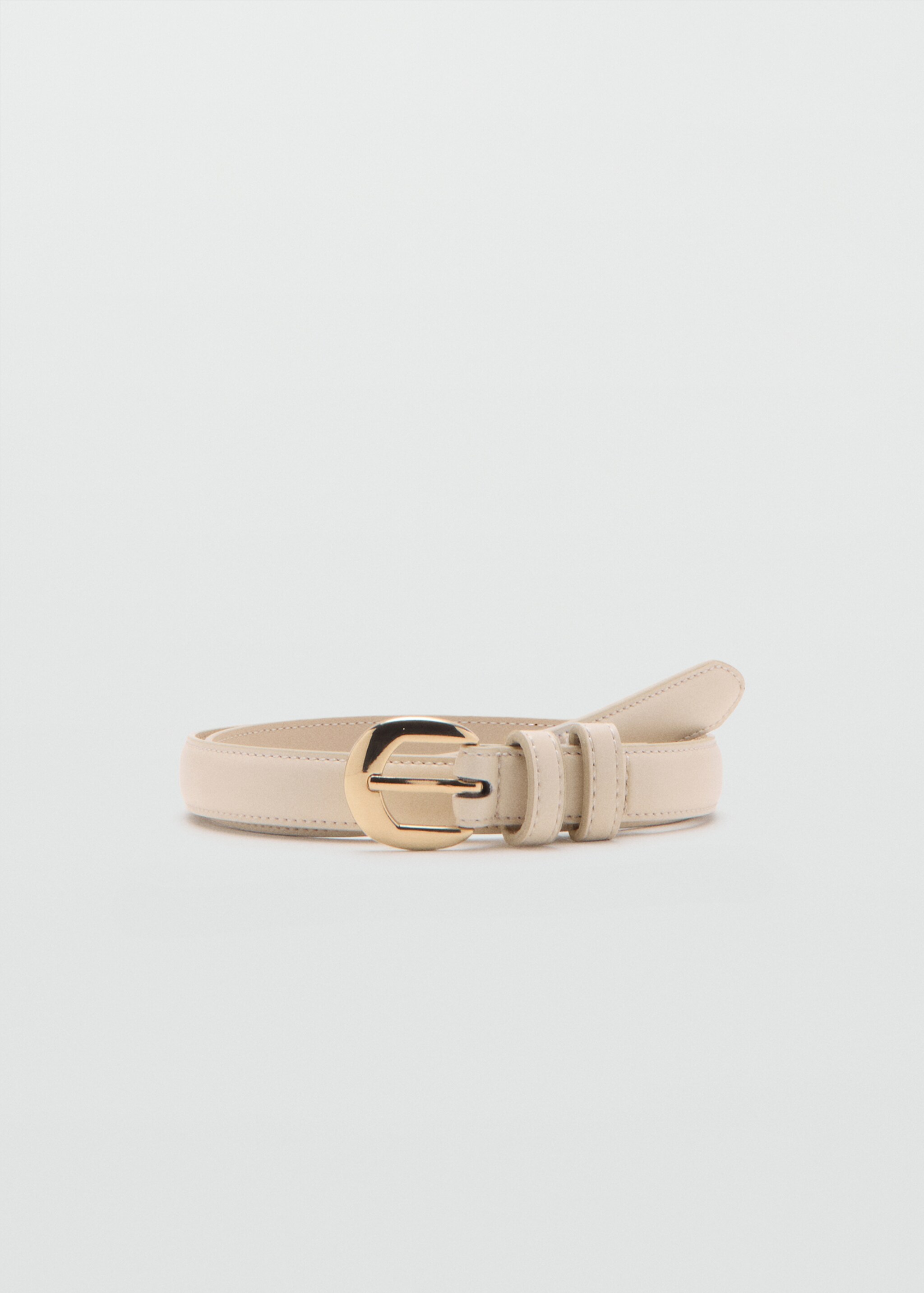 Buckle skinny belt - Article without model, Ecru. Ref: 27051201-00.