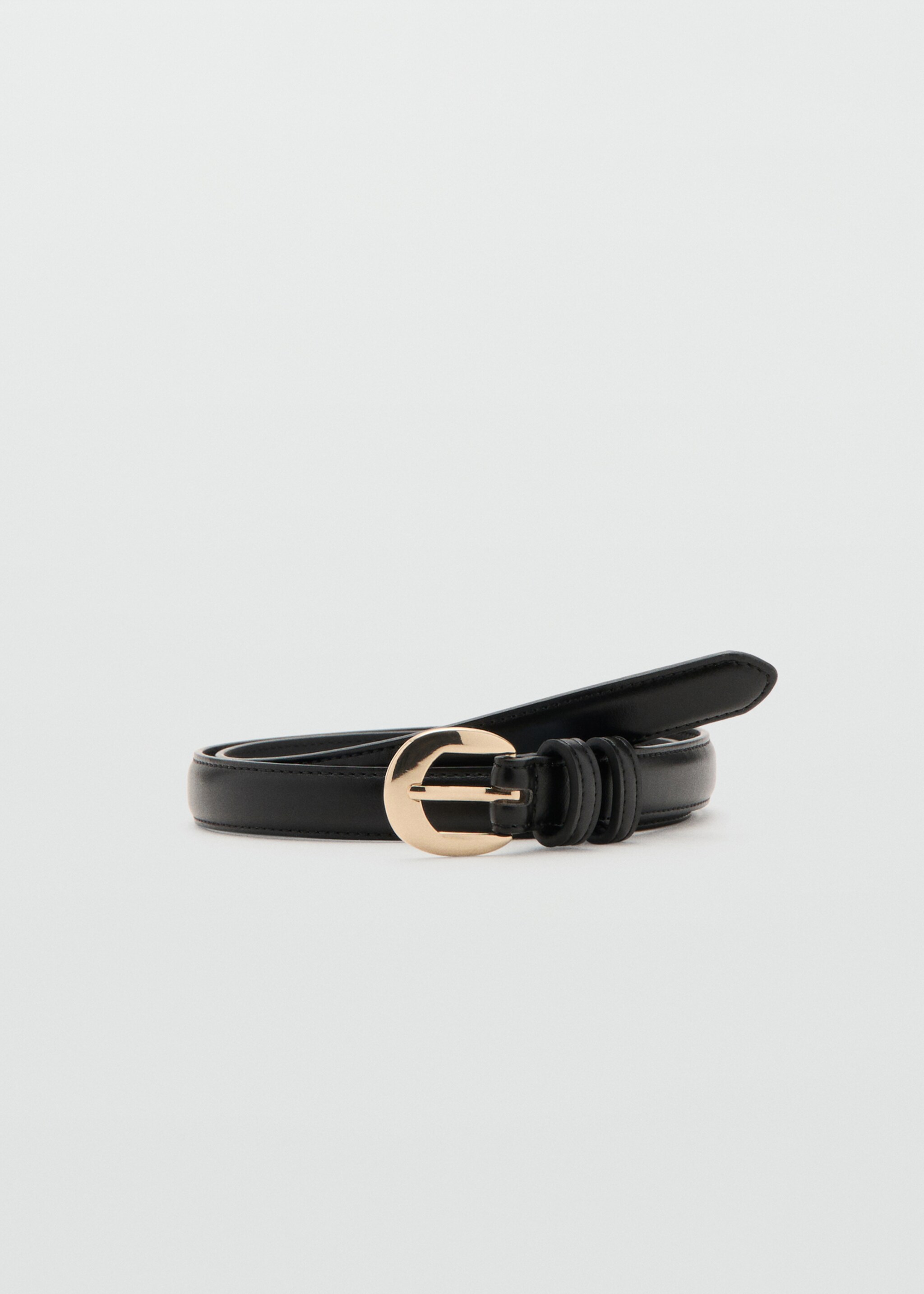 Buckle skinny belt - Article without model, Black. Ref: 27051201-00.