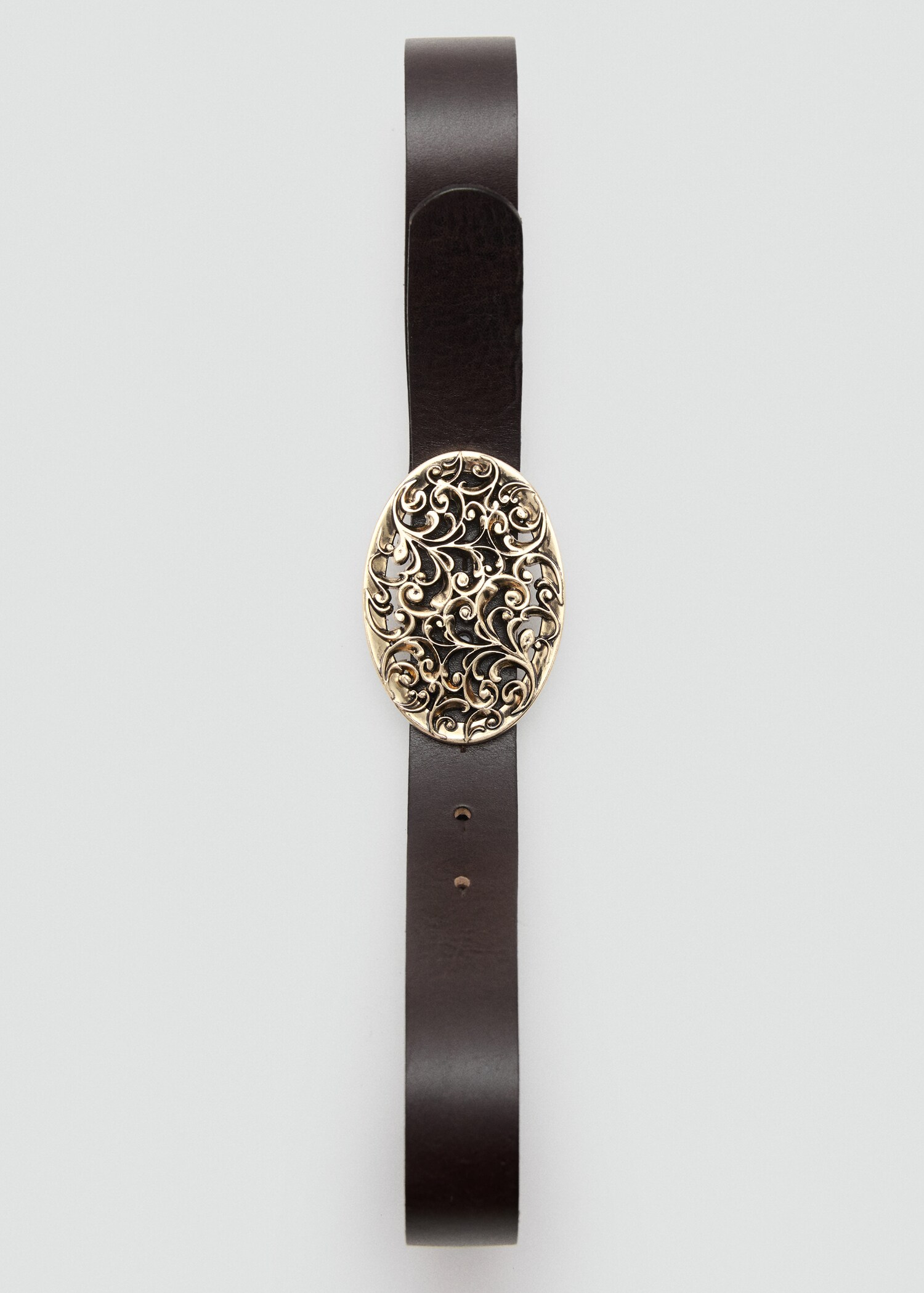 Engraved buckle leather belt - Details of the article 2