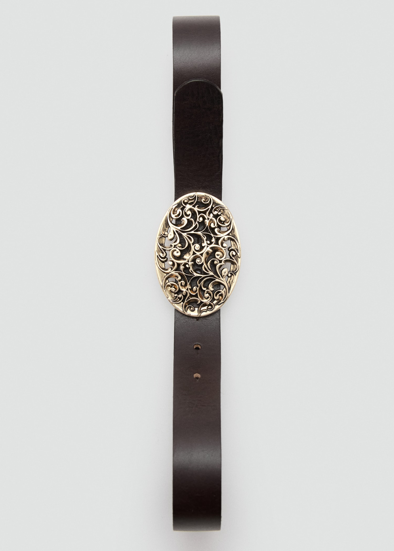 Engraved buckle leather belt - Details of the article 2