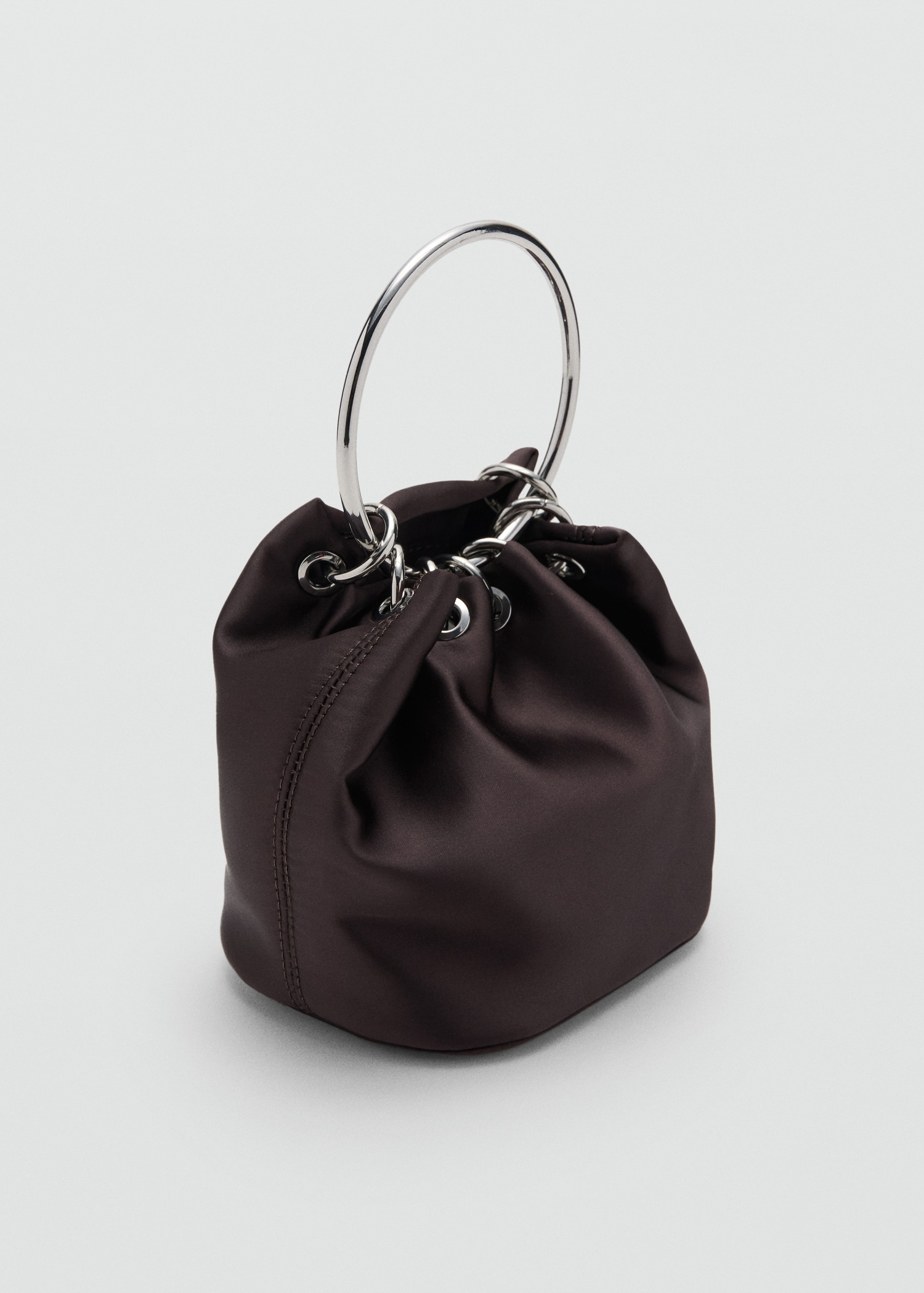 Handbag with metal handle - Medium plane